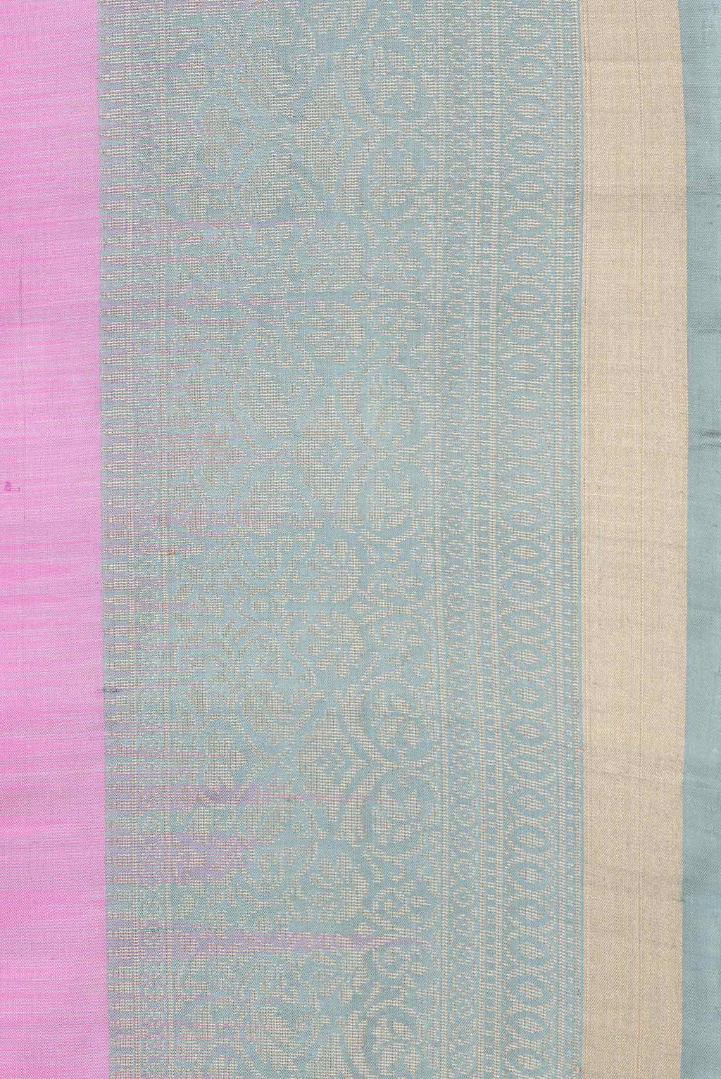 Border image of Pink Dual Tone Soft Silk Saree with Zari Butta on the body and Fancy Border. 