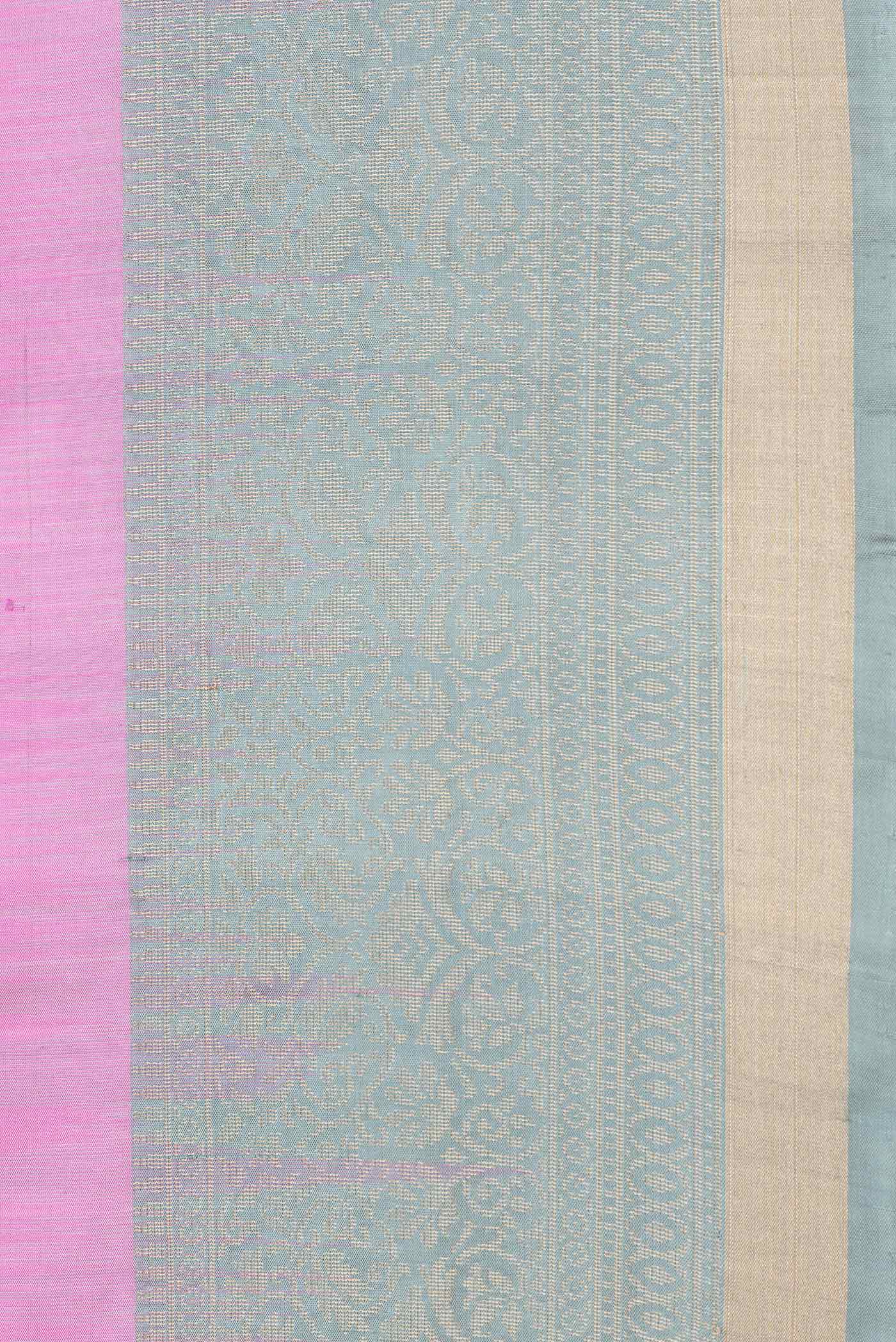 Border image of Pink Dual Tone Soft Silk Saree with Zari Butta on the body and Fancy Border. 