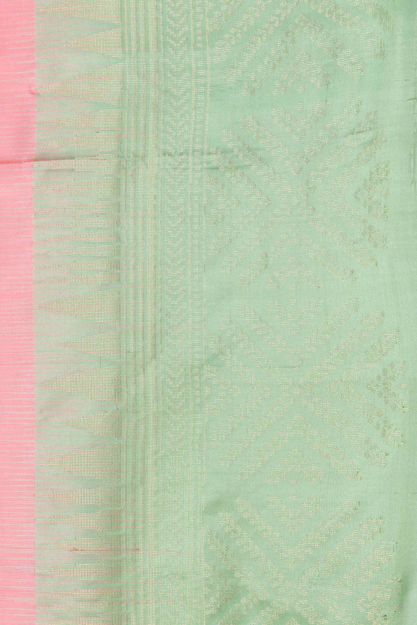 Border image of Pink Dual Tone Soft Silk Saree with Zari Butta on the body and Fancy Border. 