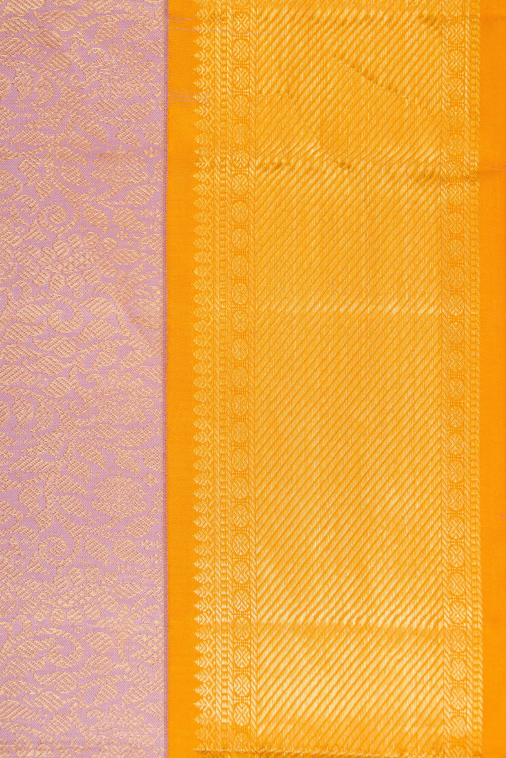 Border image of Lilac Dual Tone Kanjivaram Silk Saree with Zari Brocade on the body and Zari Border. 