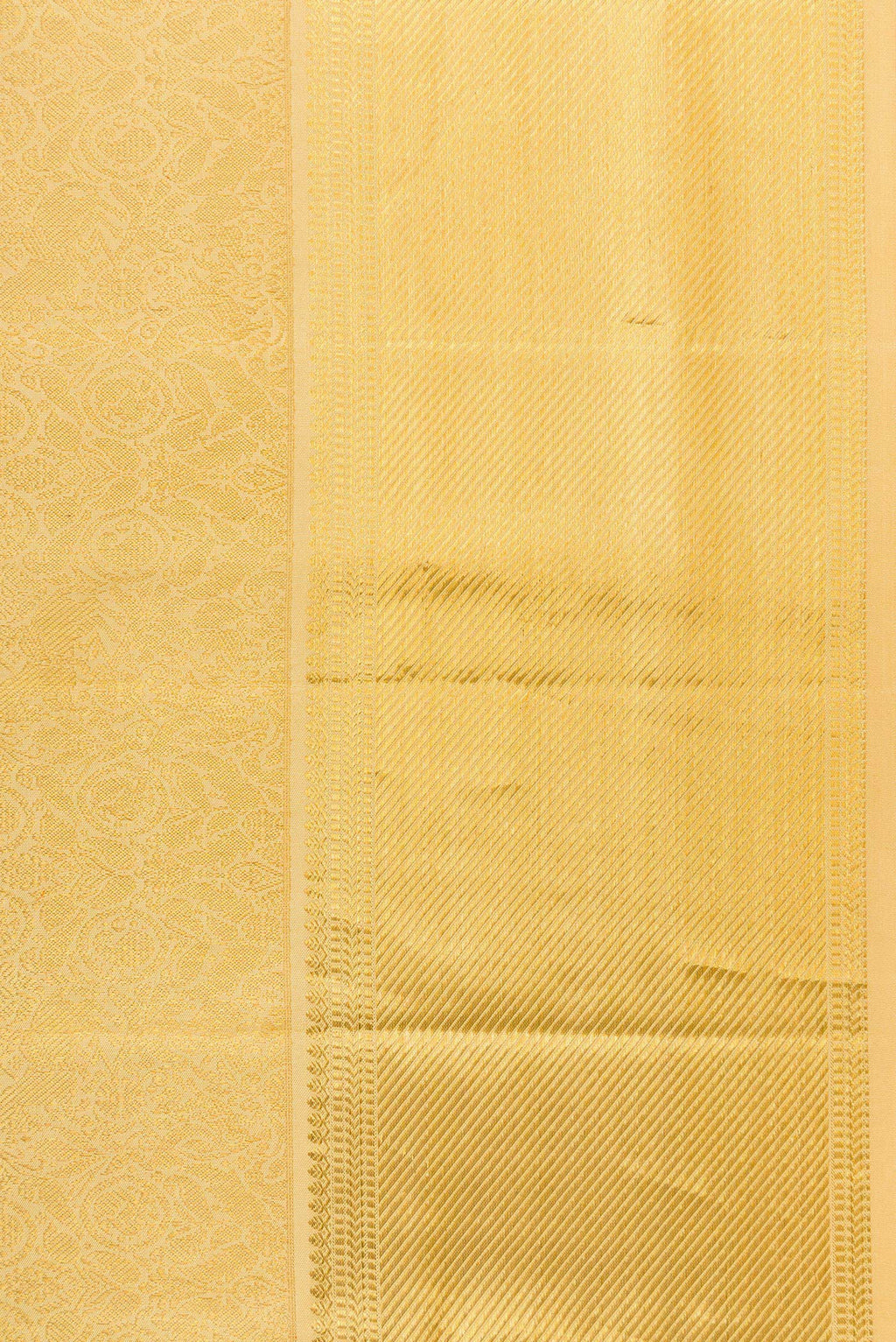 Border image of Sandal Dual Tone Kanjivaram Silk Saree with Zari Brocade on the body and Zari Border. 