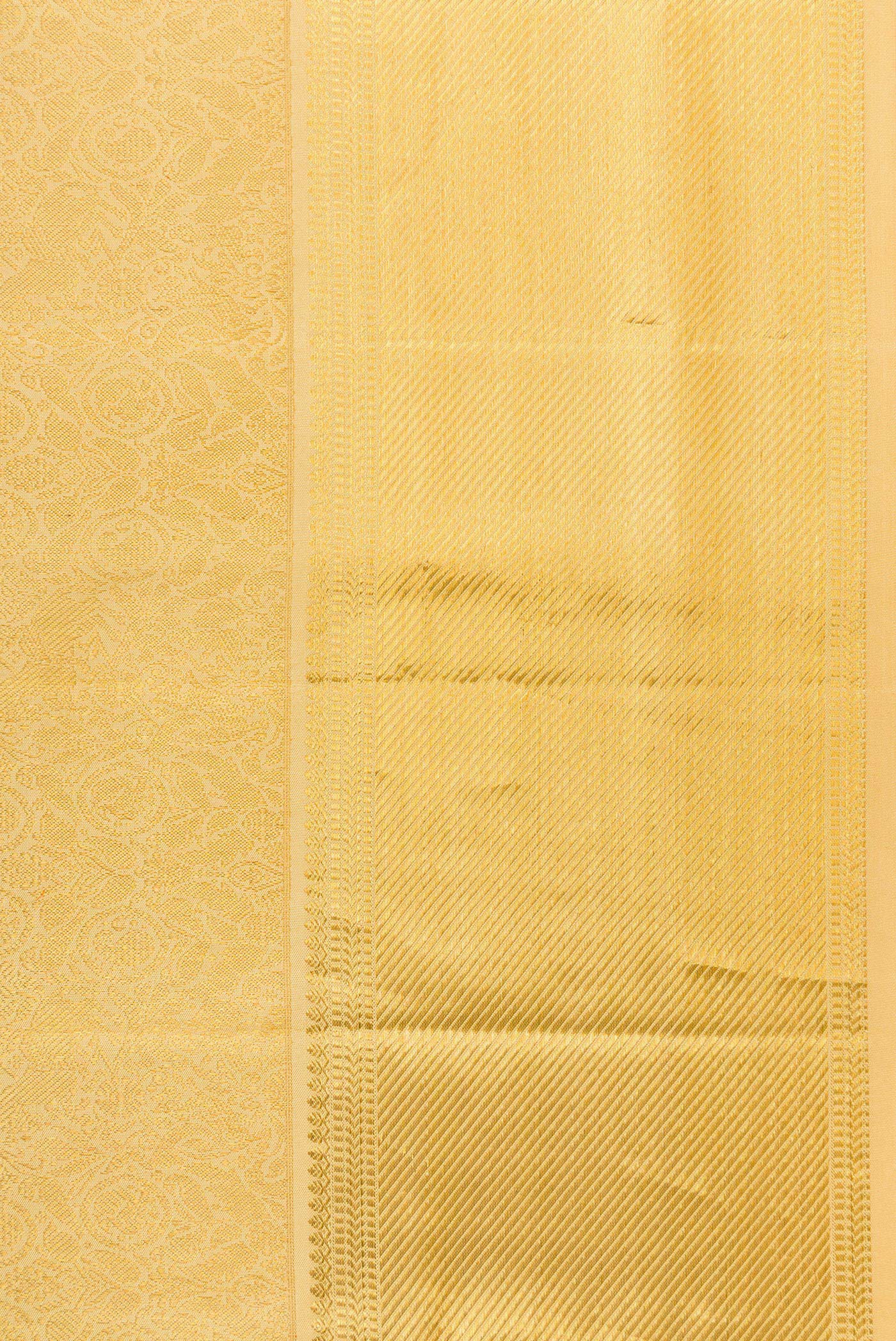 Border image of Sandal Dual Tone Kanjivaram Silk Saree with Zari Brocade on the body and Zari Border. 