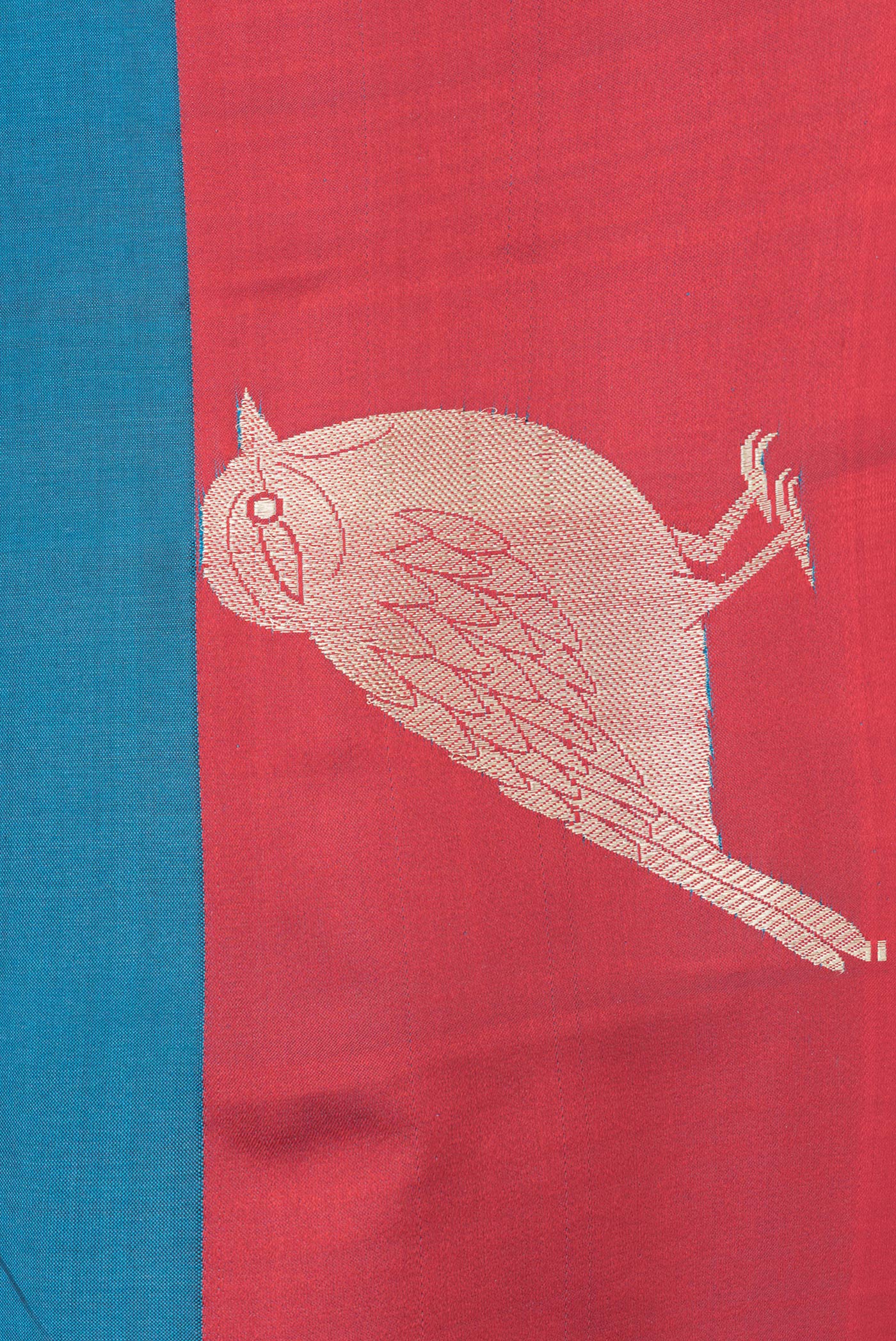 Border image of Peacock Blue Dual Tone Banarasi Silk Saree with Zari Butta on the body and Fancy Border. 