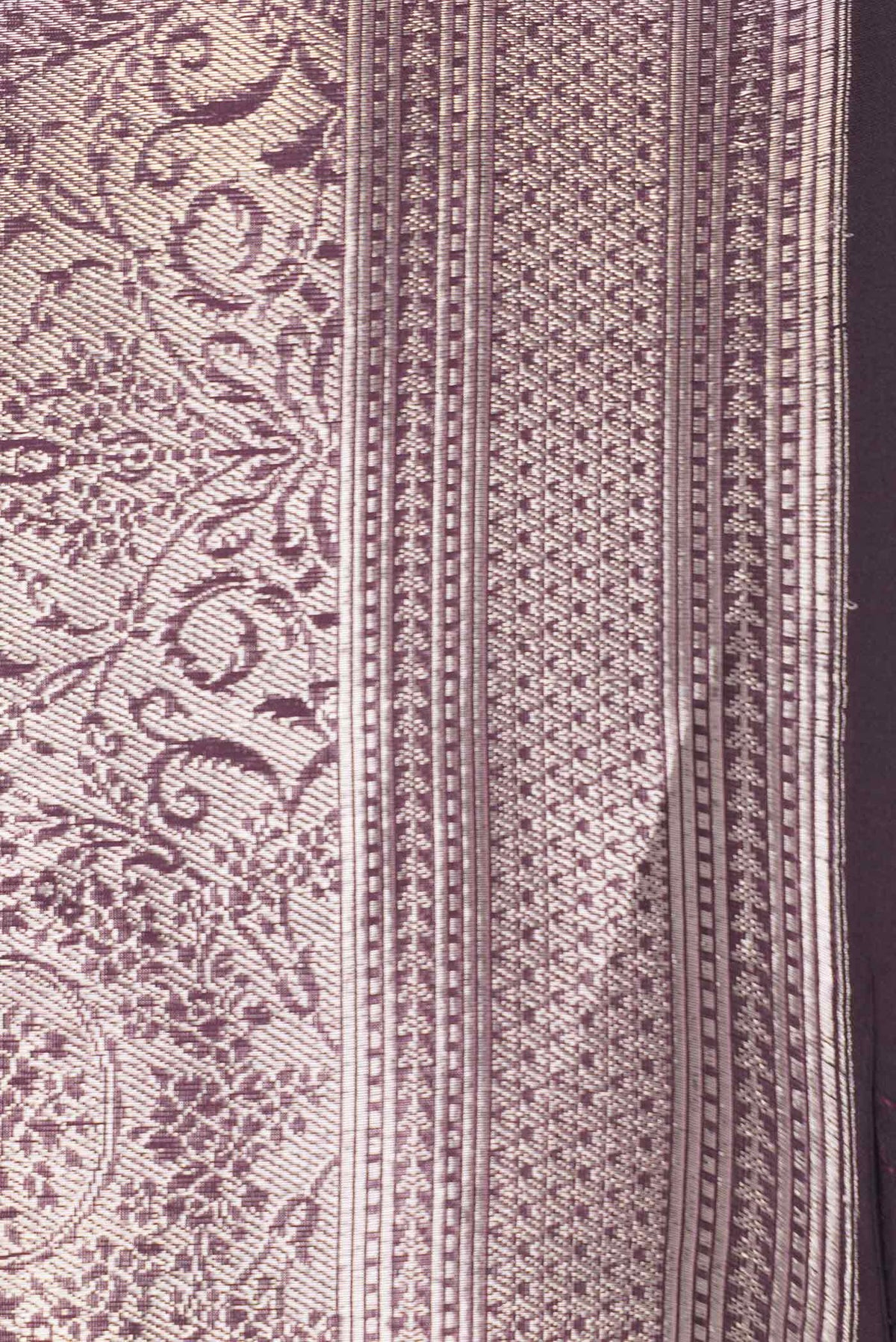 Border image of Coffee Brown Dual Tone Banarasi Silk Saree with Zari Brocade on the body and Zari Border