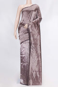 Coffee Brown Dual Tone Banarasi Silk Saree with Zari Brocade on the body and Zari Border displayed on a mannequin