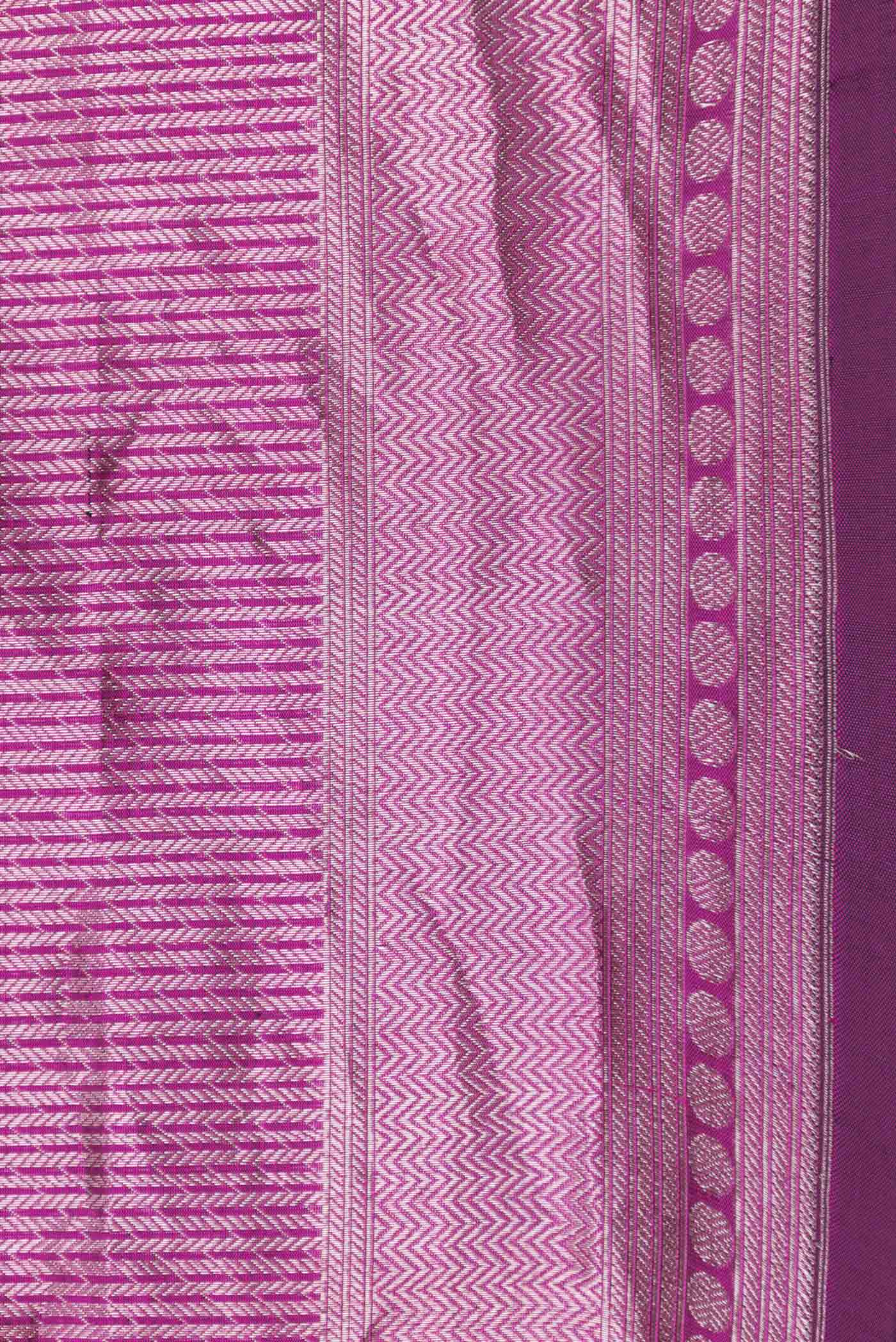 Border image of Magenta Dual Tone Banarasi Saree with Zari Brocade on the body and Zari Border