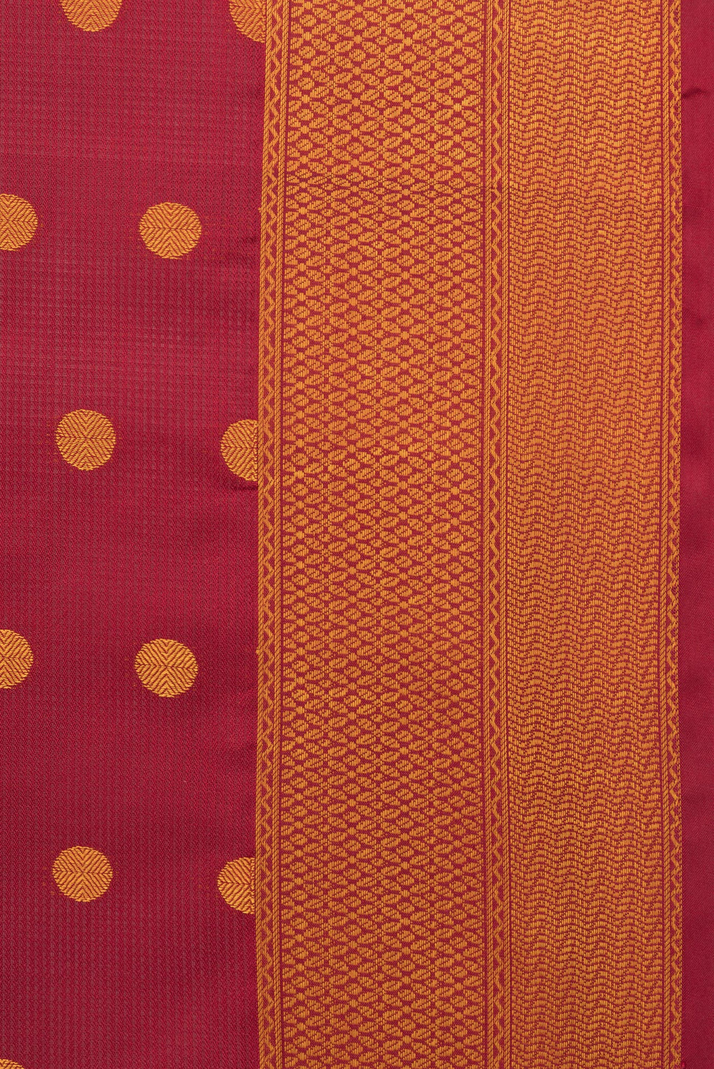Border image of Pure Silk Maroon Dual Tone Soft Saree with Thread Butta on the body and Thread Border. 