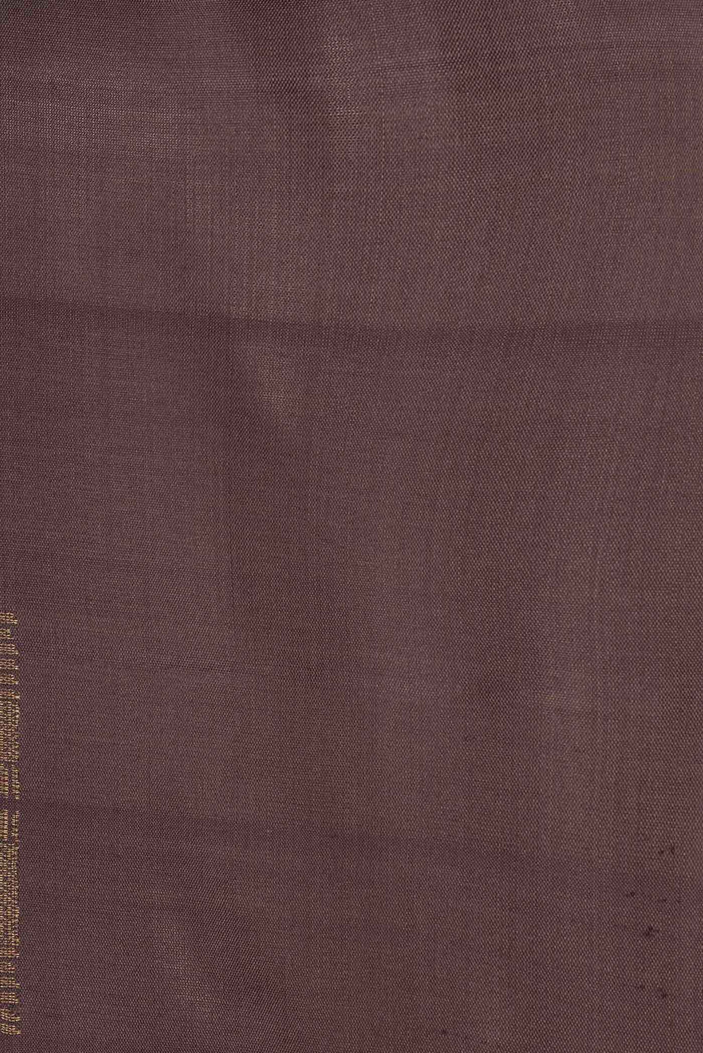 Border image of Brown Dual Tone Soft Silk Saree with Zari Butta on the body and Without Border. 