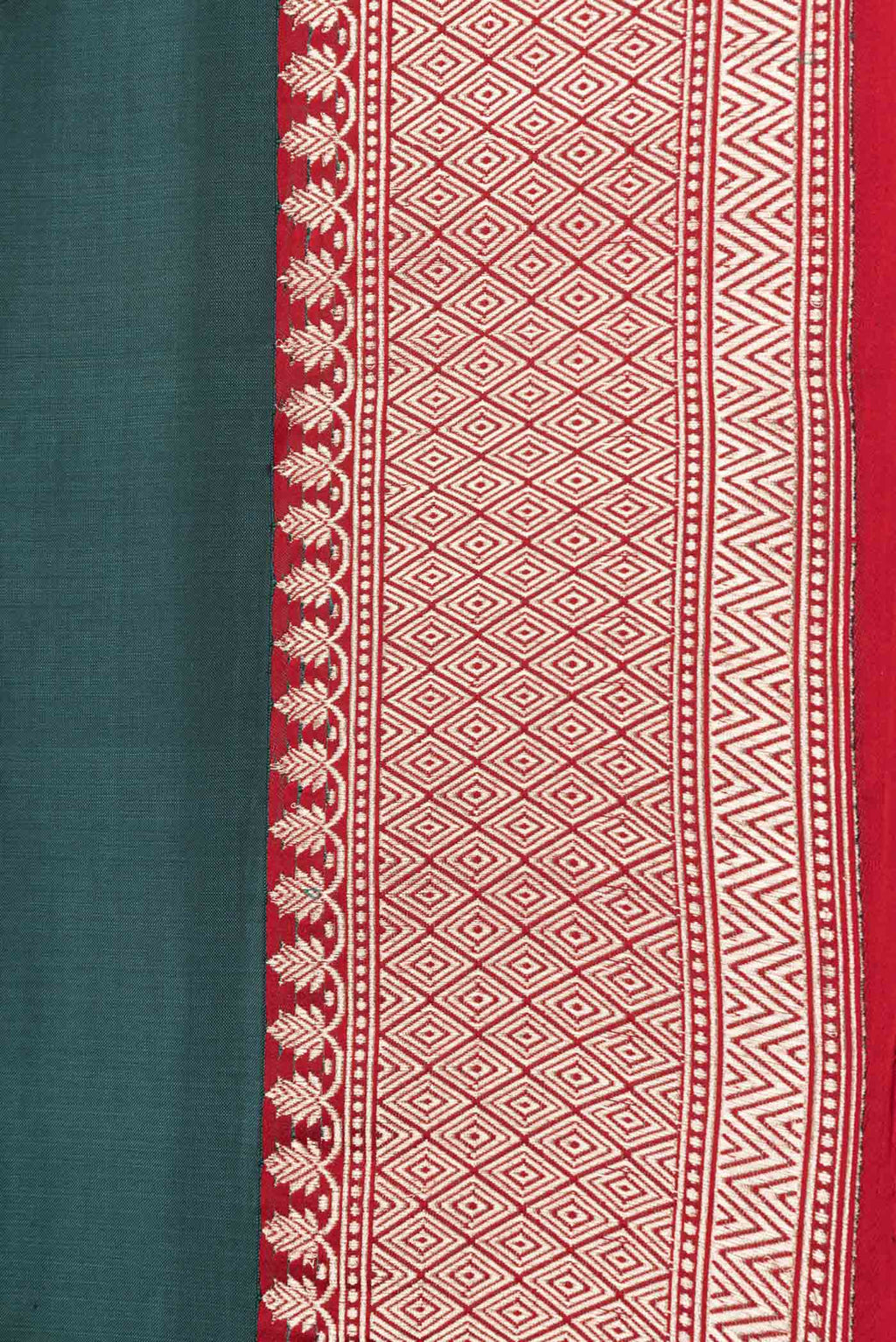 Border image of Blue Banarasi Katan Silk Saree with Zari Butta on the body and Zari Border
