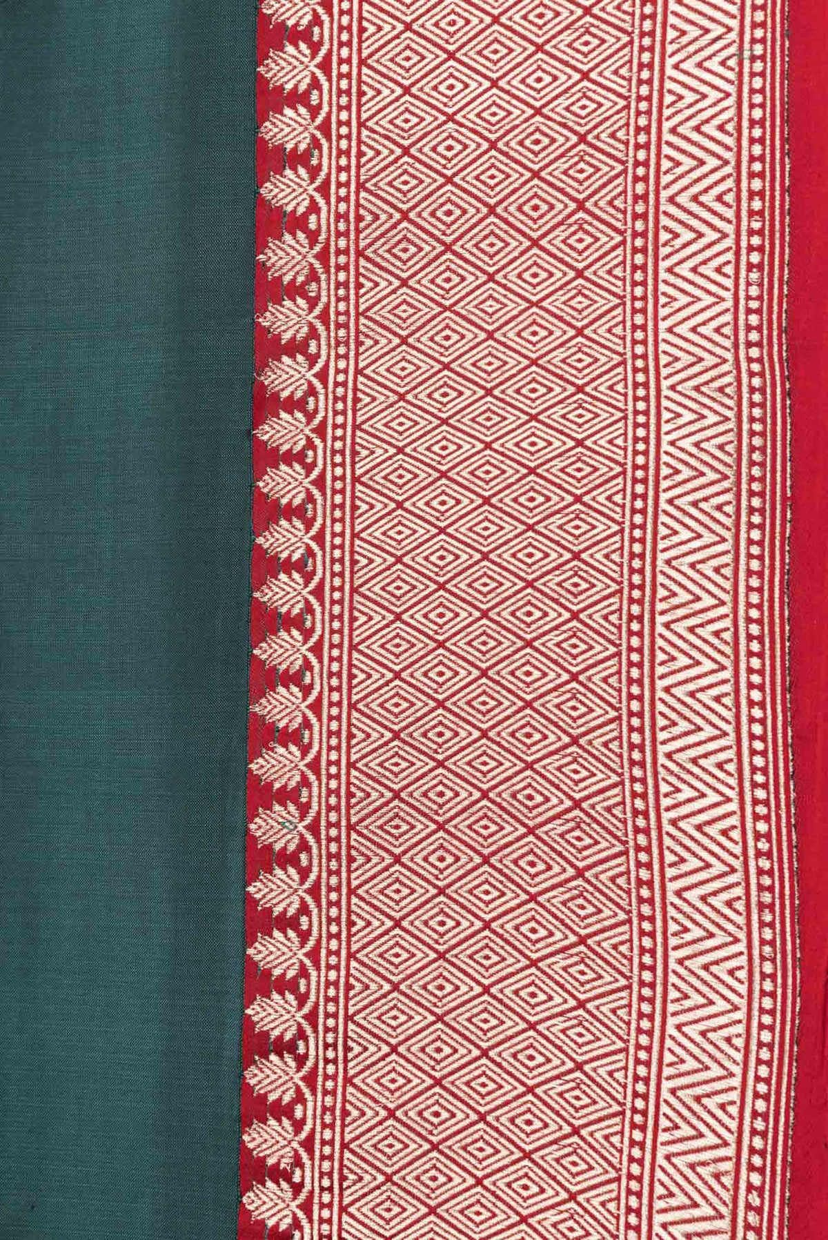 Border image of Blue Banarasi Katan Silk Saree with Zari Butta on the body and Zari Border