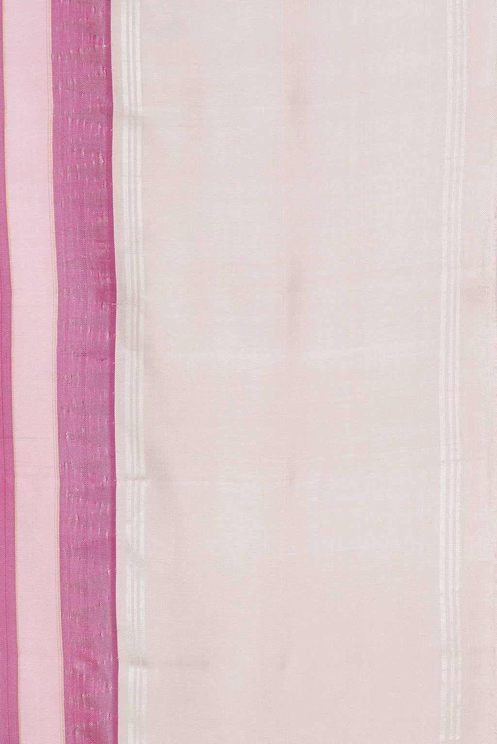 Border image of Pink Dual Tone Kanchipuram Silk Saree with Stripes on the body and Zari Border