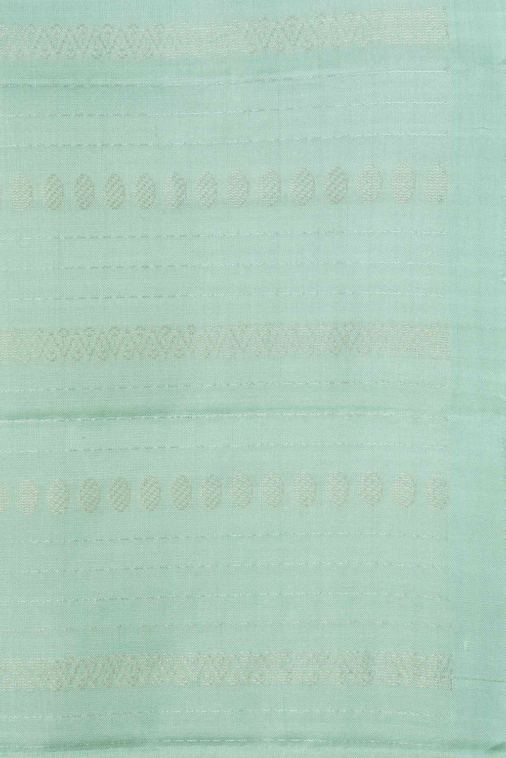 Border image of Pista Green Dual Tone Soft Silk Saree with Stripes on the body and Without Border. 