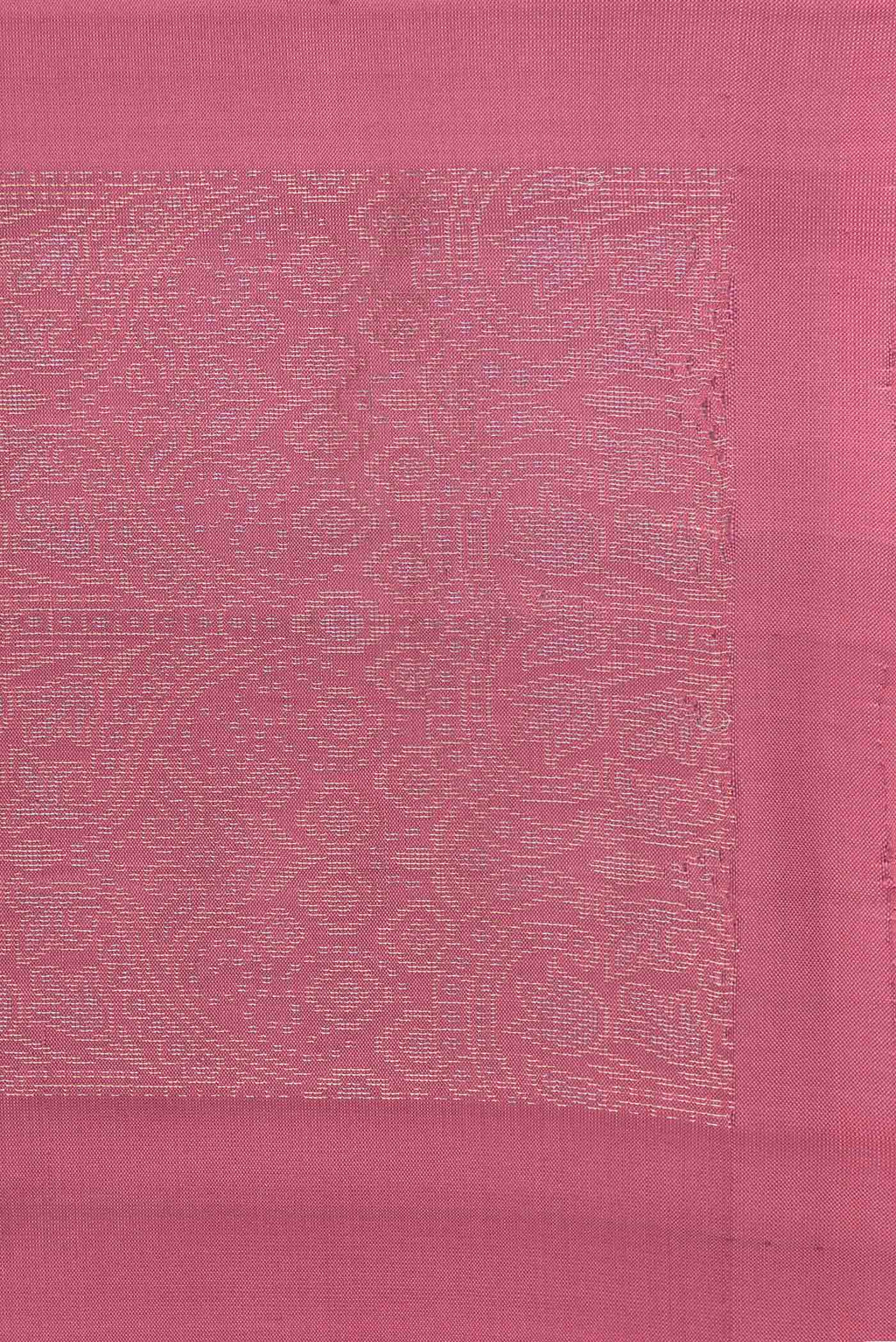 Border image of Pink Dual Tone Soft Silk Saree with Zari Butta on the body and Without Border. 