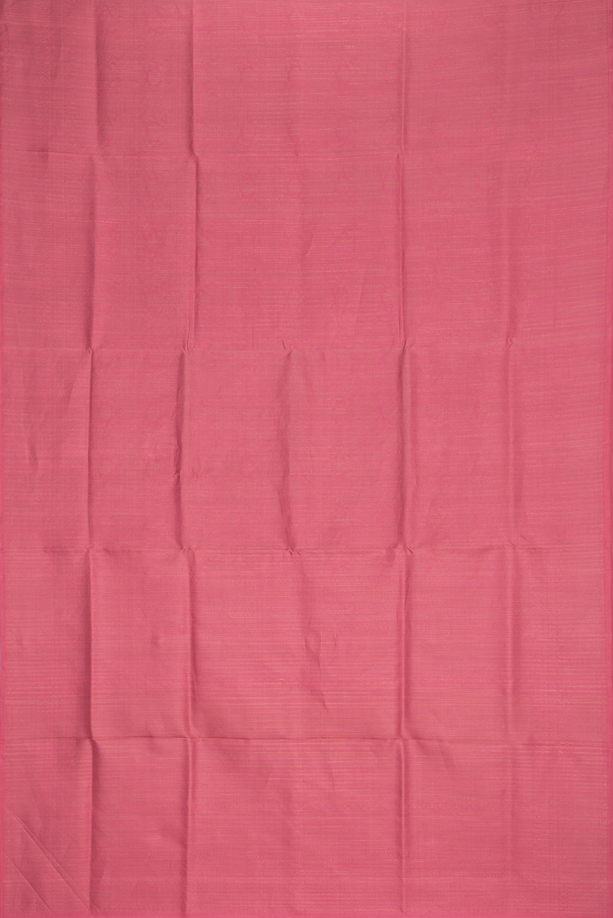 Flat view of Pure Silk Pink Dual Tone Soft Saree with Zari Brocade on the body and Fancy Border. 