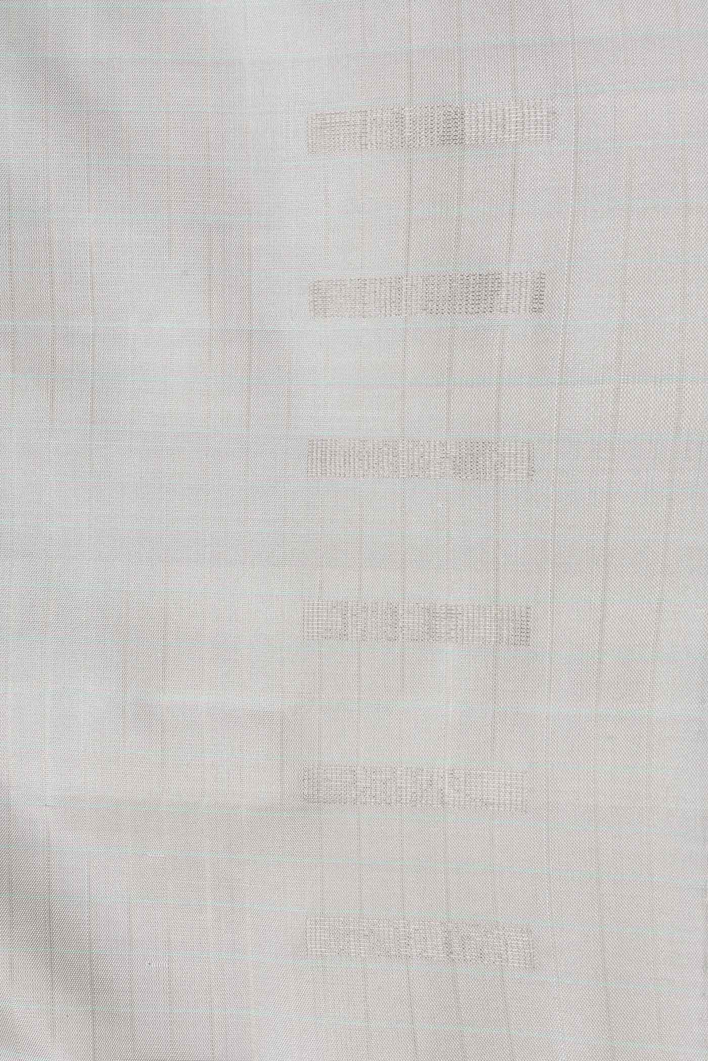 Border image of Grey Dual Tone Soft Silk Saree with Zari Butta on the body and Zari Border. 