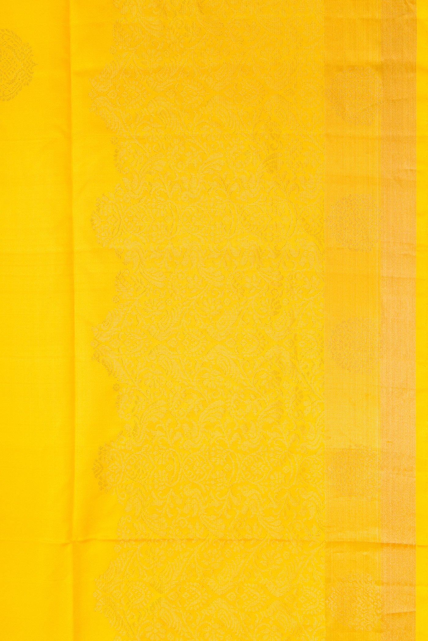 Border image of Yellow Dual Tone Soft Silk Saree with Zari Butta on the body and Zari Border. 