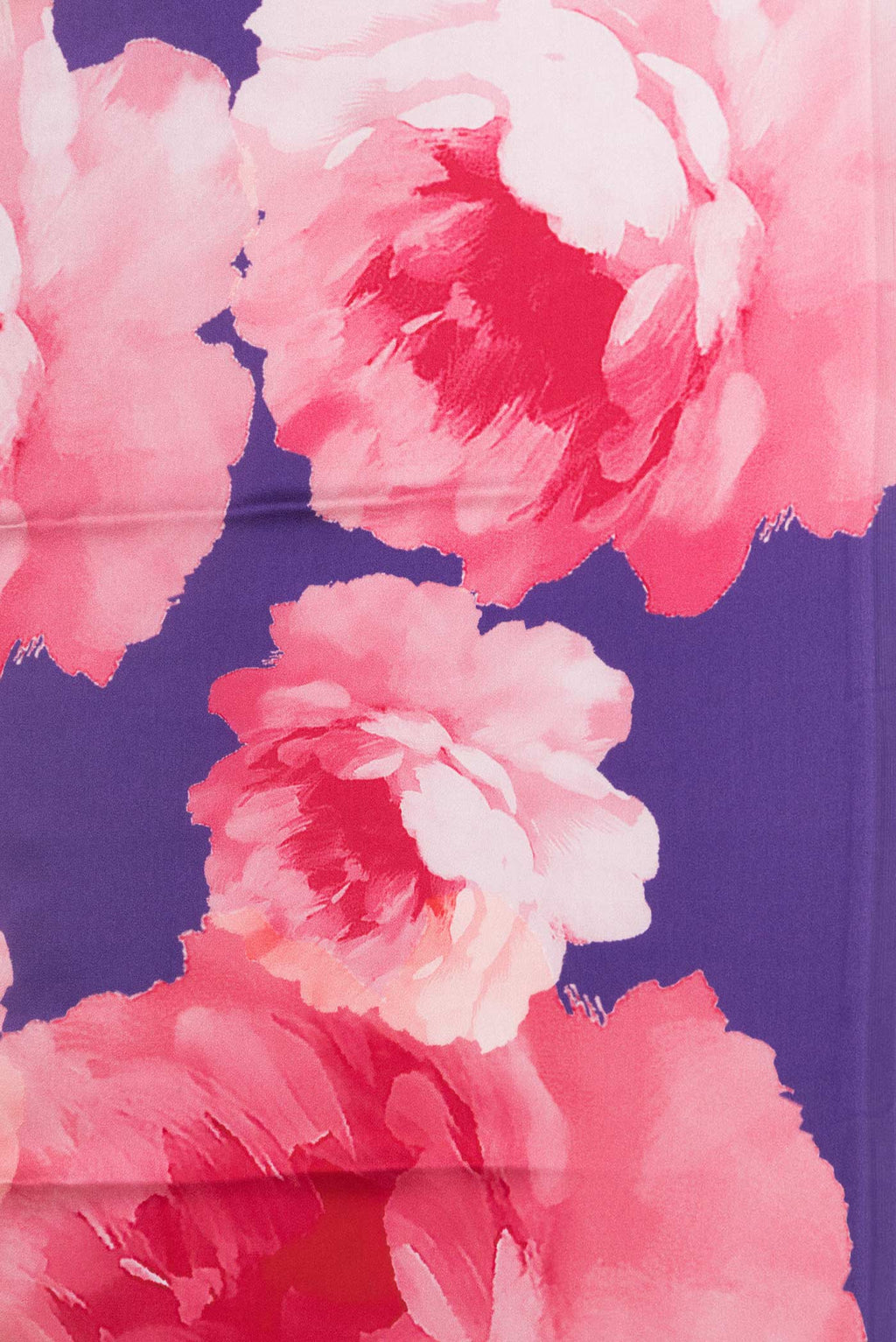 Border image of Lavender Satin Silk Saree with Floral Print on the body and Without Border