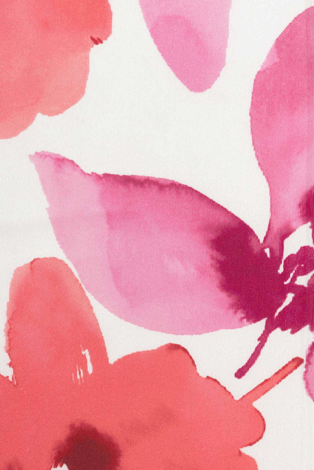 Border image of Off White Satin Silk Saree with Floral Print on the body and Without Border