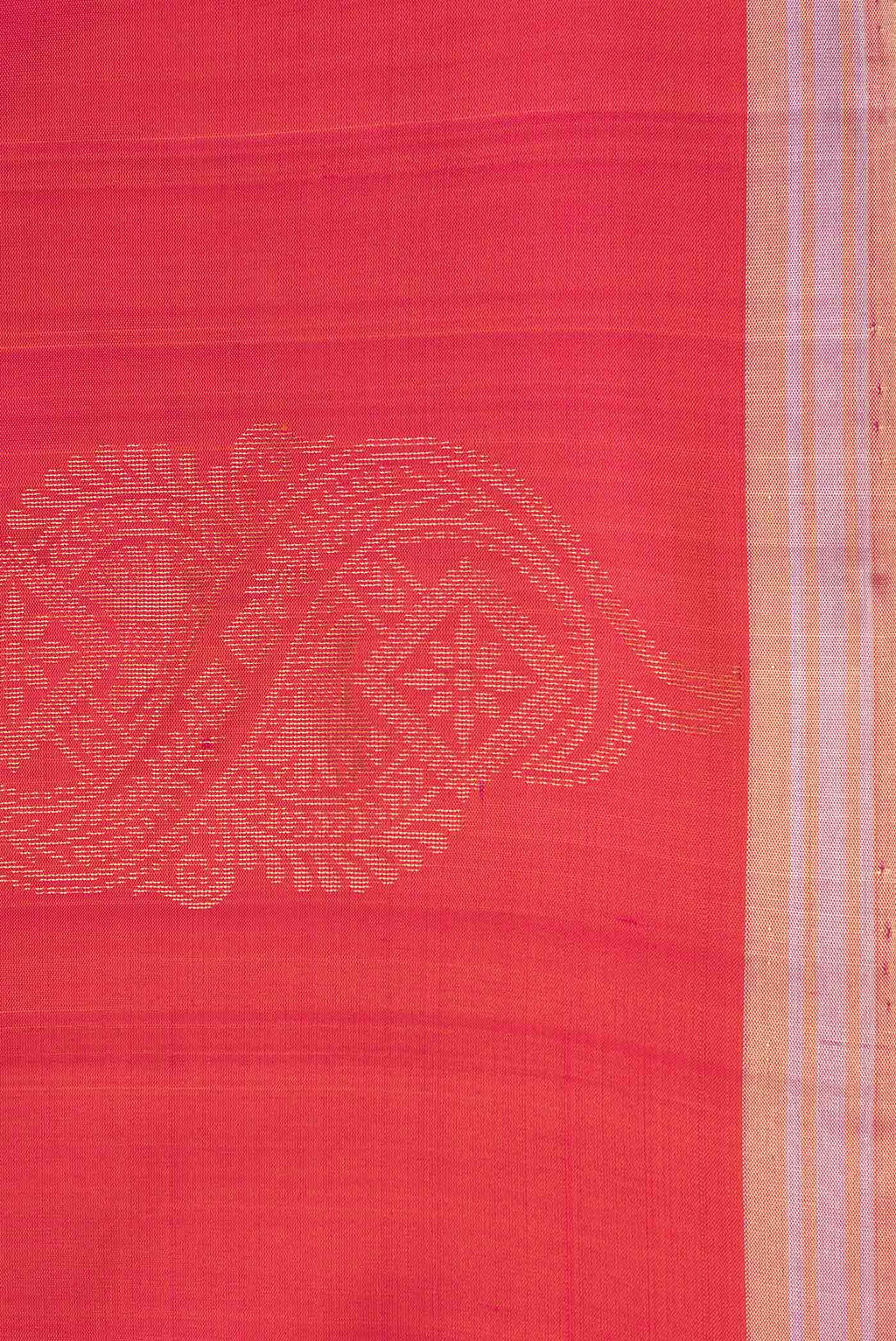Border image of Pink Dual Tone Soft Silk Saree with Zari Butta on the body and Zari Border. 