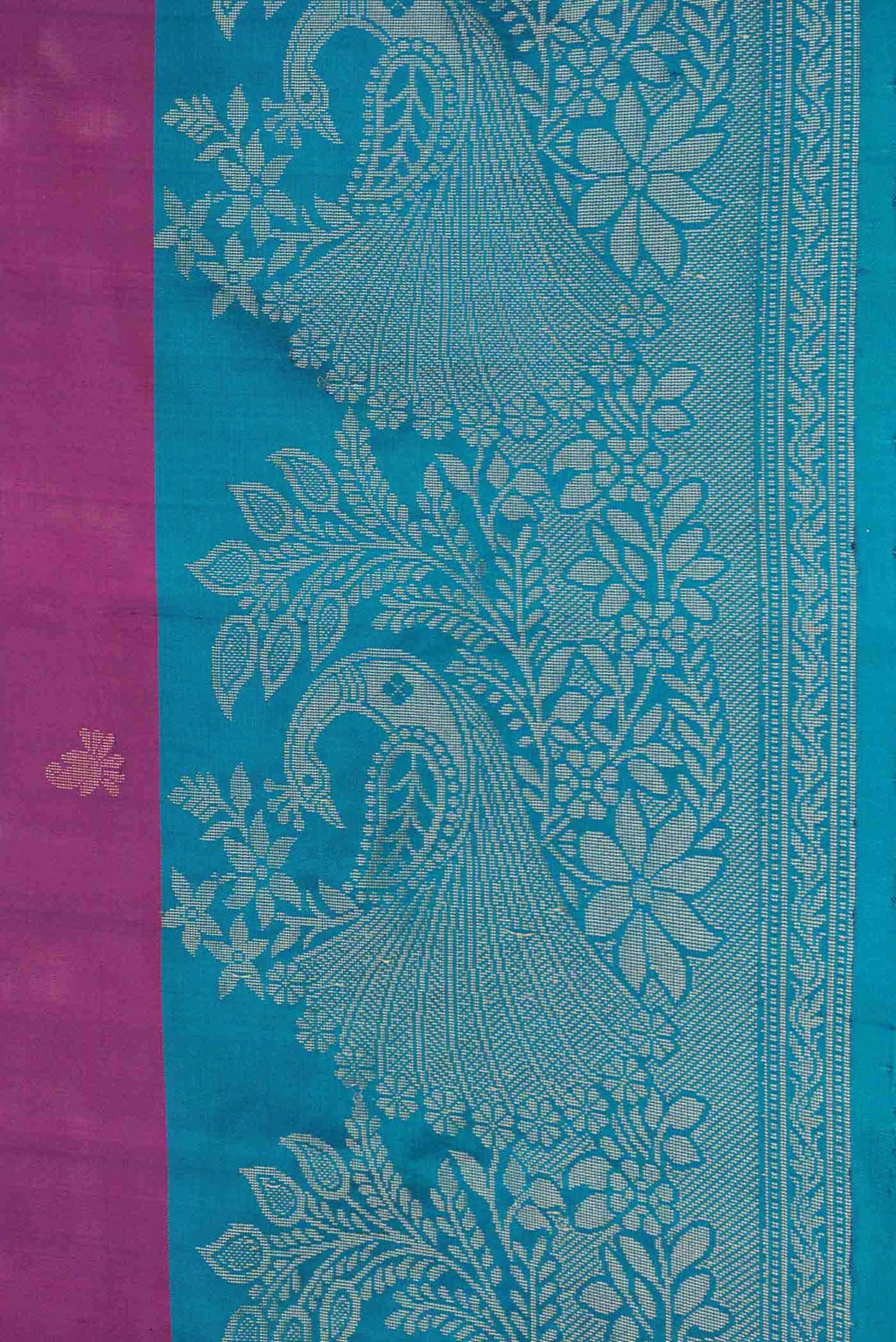 Border image of Purple Dual Tone Soft Silk Saree with Zari Butta on the body and Fancy Border. 