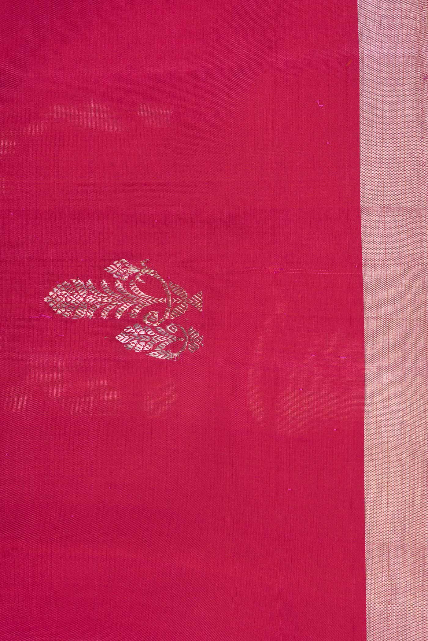 Border image of Pink Dual Tone Soft Silk Saree with Zari Butta on the body and Zari Border. 