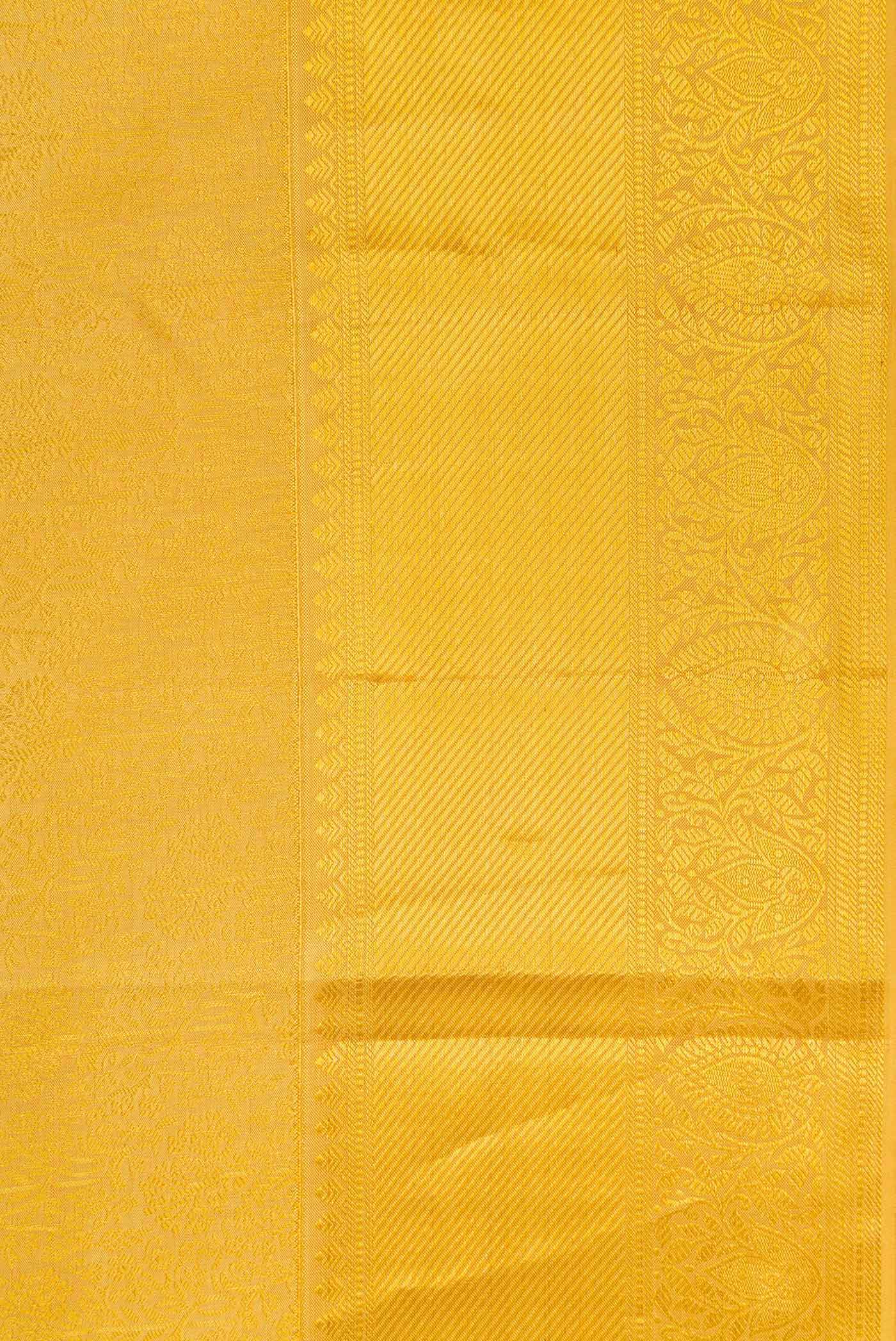 Border image of Gold Dual Tone Kanjivaram Silk Saree with Zari Brocade on the body and Zari Border. 