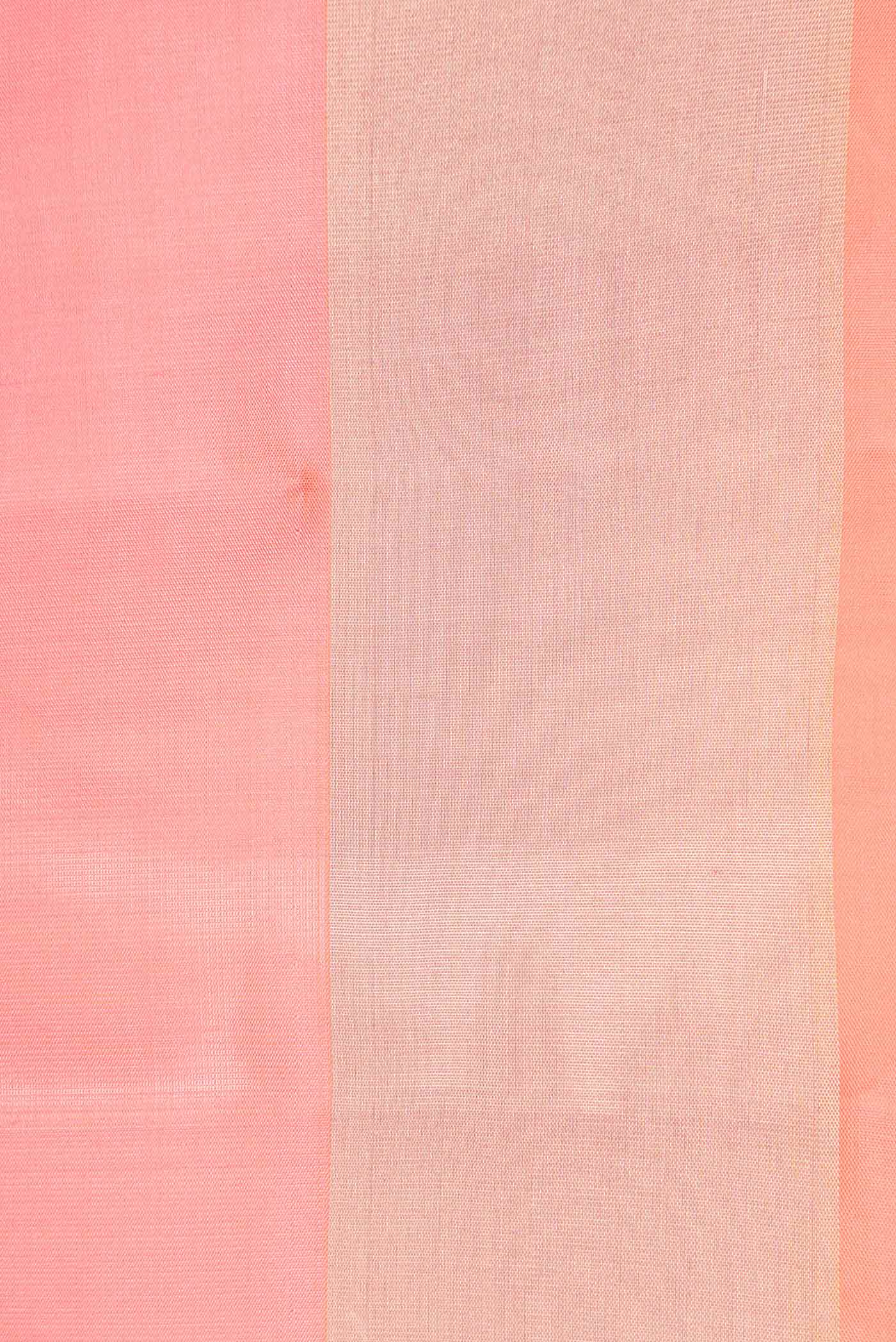 Border image of Peach Dual Tone Soft Silk Saree with Zari Butta on the body and Zari Border. 