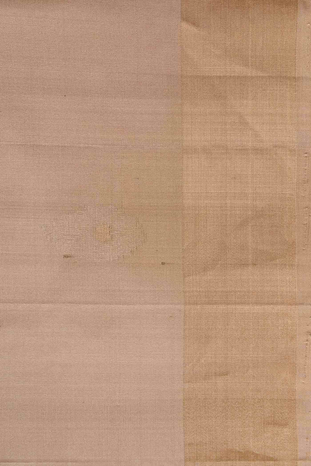 Border image of Beige Dual Tone Soft Silk Saree with Zari Butta on the body and Zari Border. 