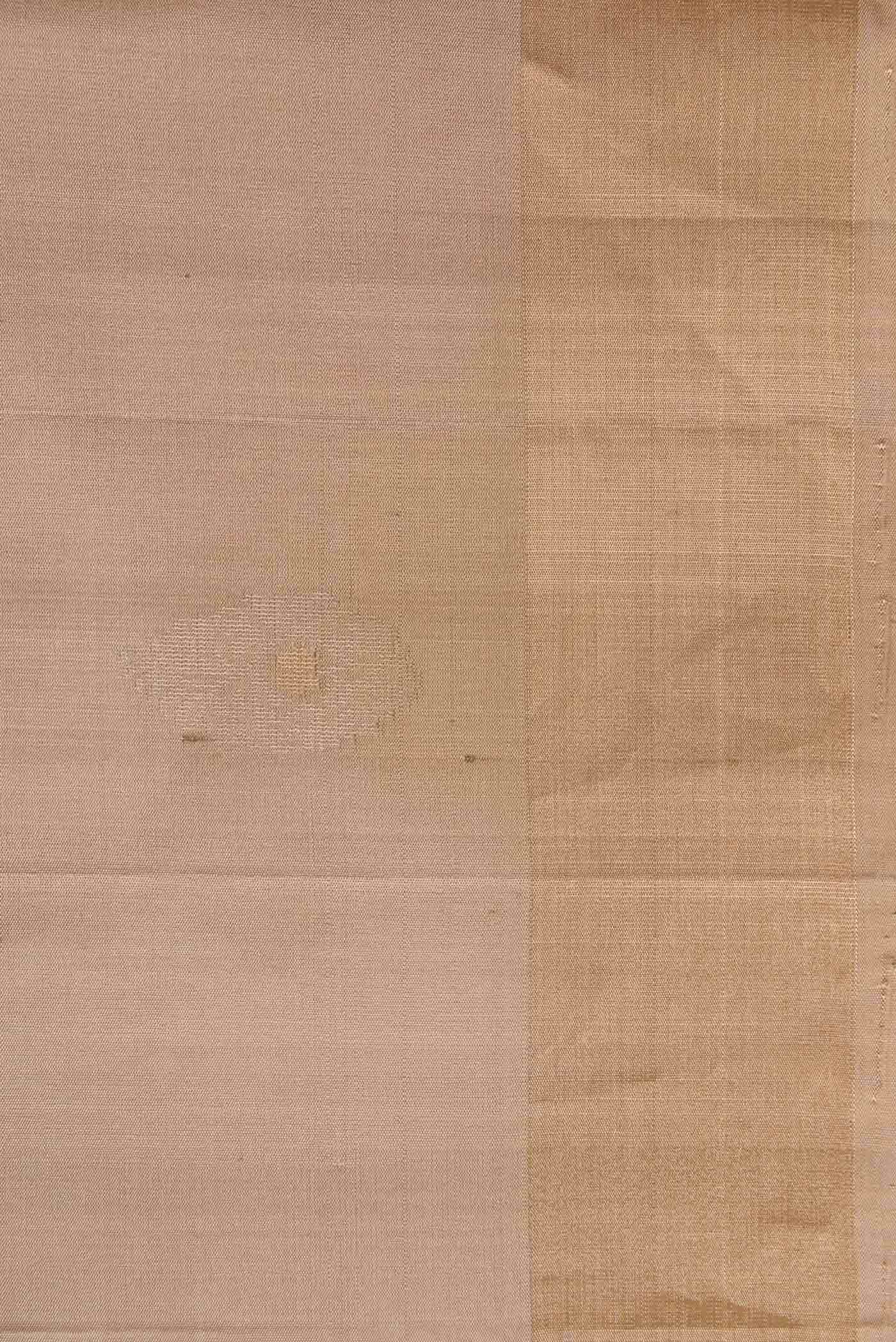 Border image of Beige Dual Tone Soft Silk Saree with Zari Butta on the body and Zari Border. 