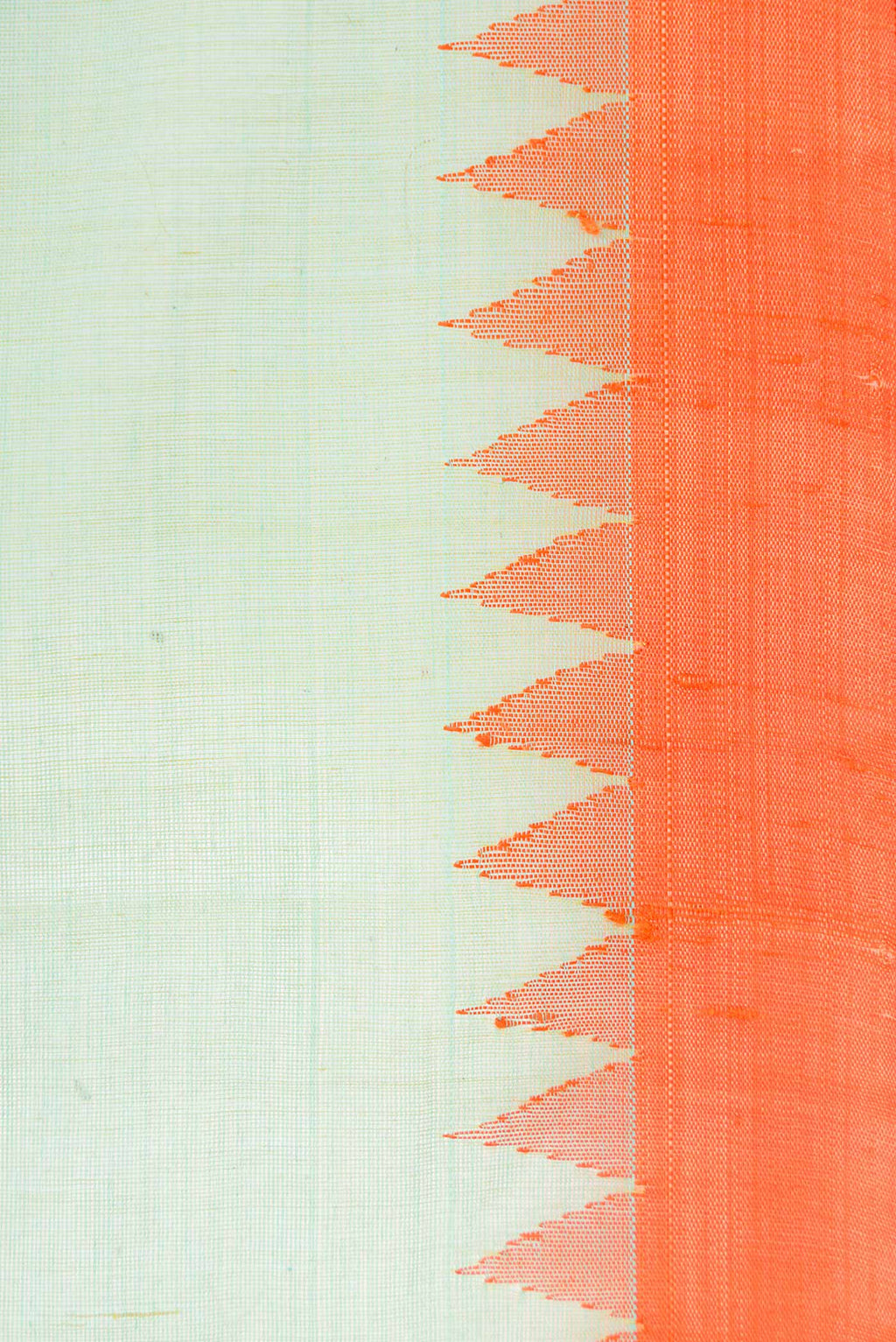 Border image of Pista Green Dual Tone Uppada Silk Saree with Plain Body and Thread Border. 