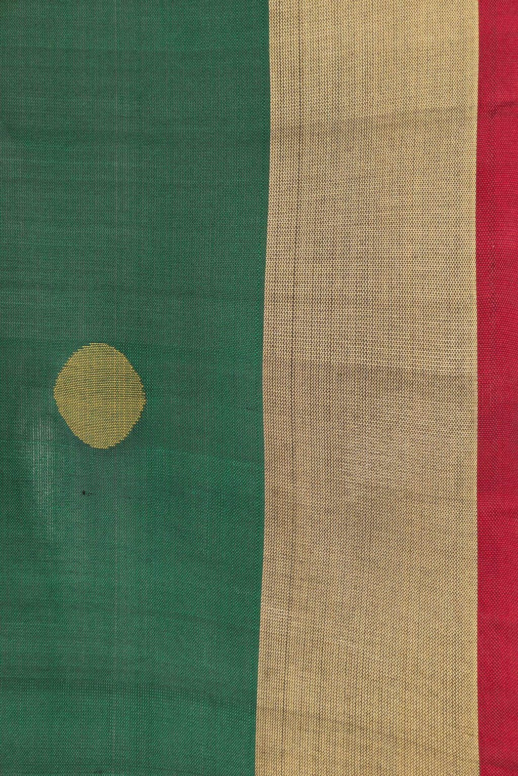 Border image of Bottle Green Dual Tone Uppada Silk Saree with Zari Butta on the body and Zari Border. 
