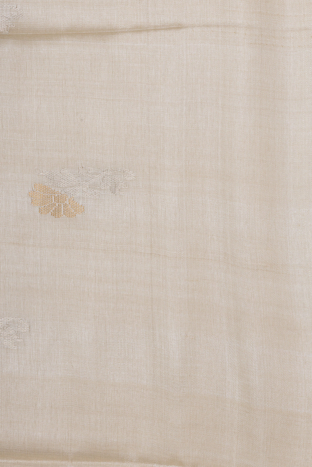 Border image of Beige Dual Tone Tussar Silk Saree with Zari Butta on the body and Without Border. 