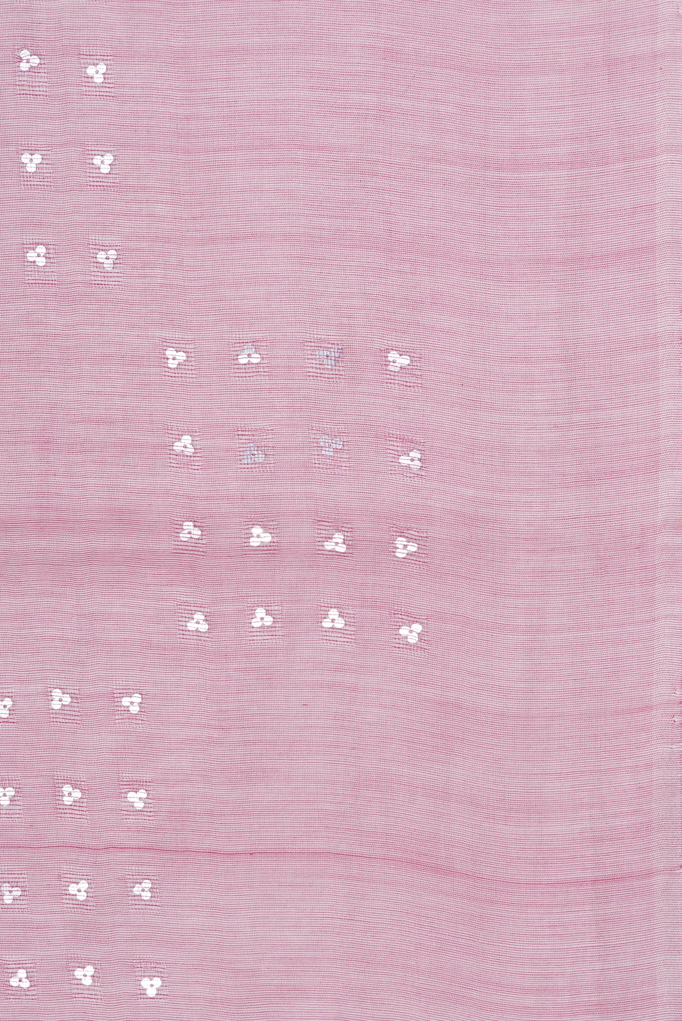 Border image of Pink Dual Tone Tussar Silk Saree with Embroidery on the body and Without Border. 