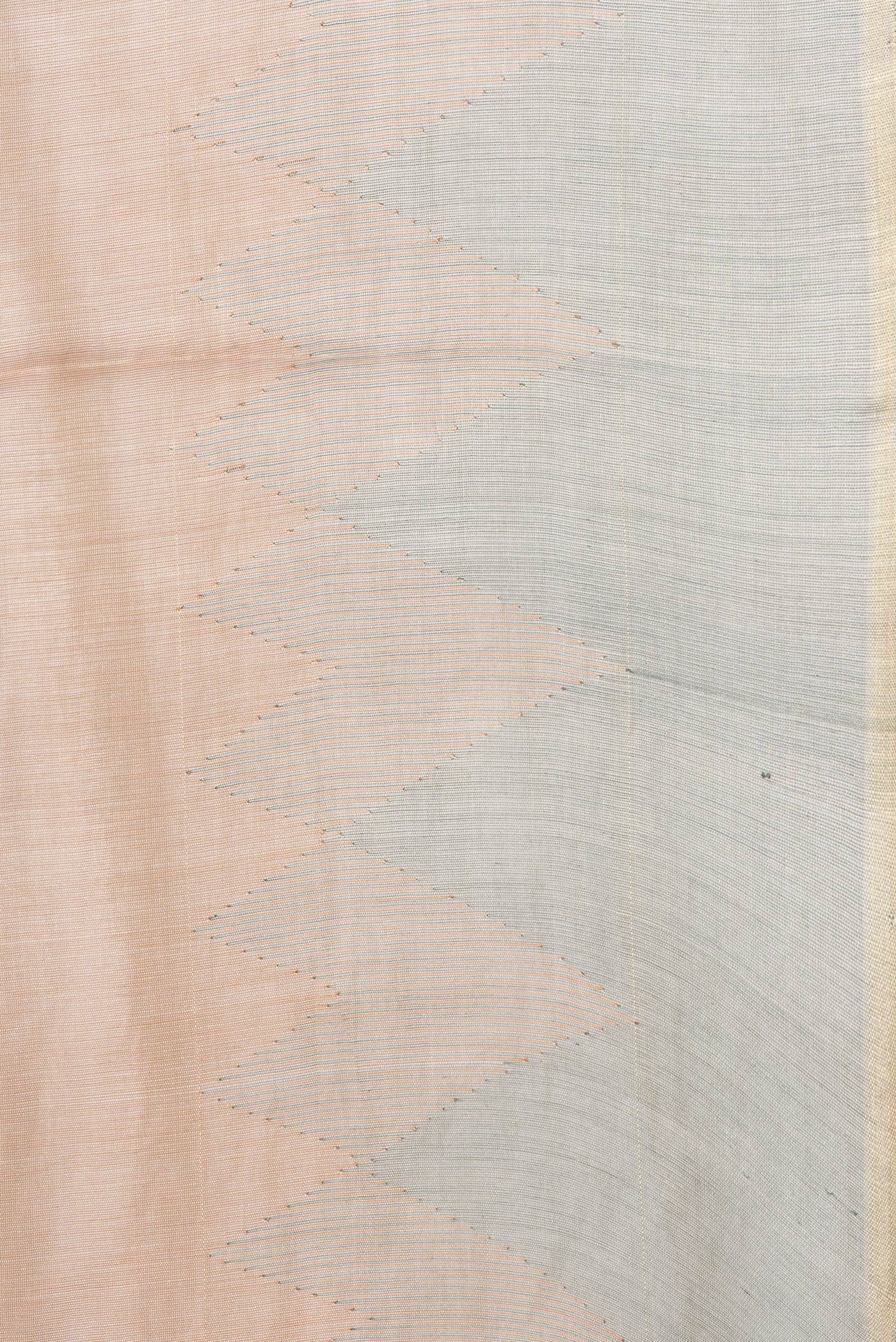 Border image of Gold Dual Tone Tussar Silk Saree with Plain Body and Printed Border. 