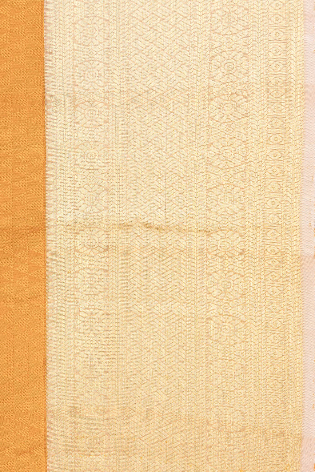 Border image of Mustard Dual Tone Kanjivaram Silk Saree with Jacquard design on the body and Zari Border. 