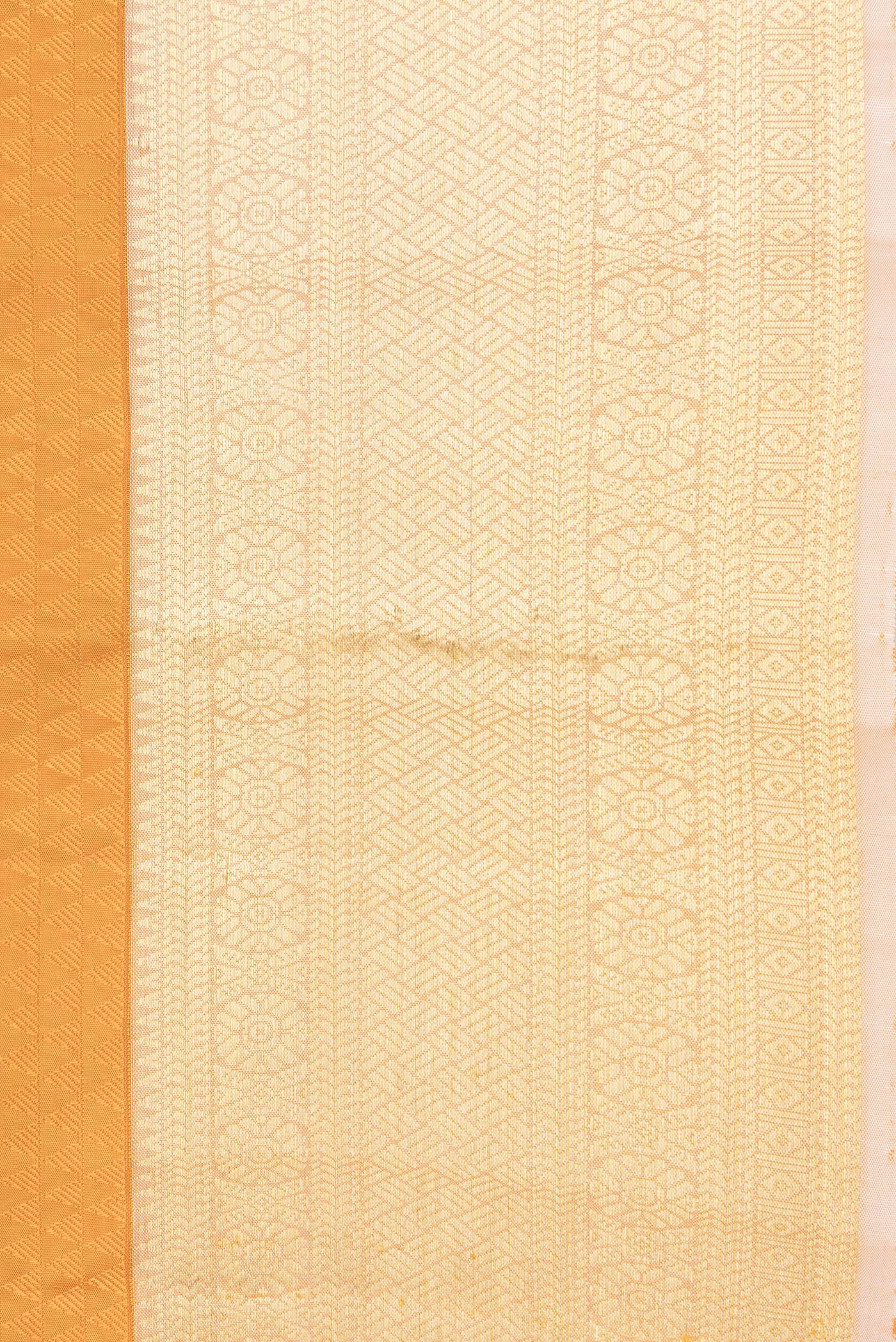 Border image of Mustard Dual Tone Kanjivaram Silk Saree with Jacquard design on the body and Zari Border. 