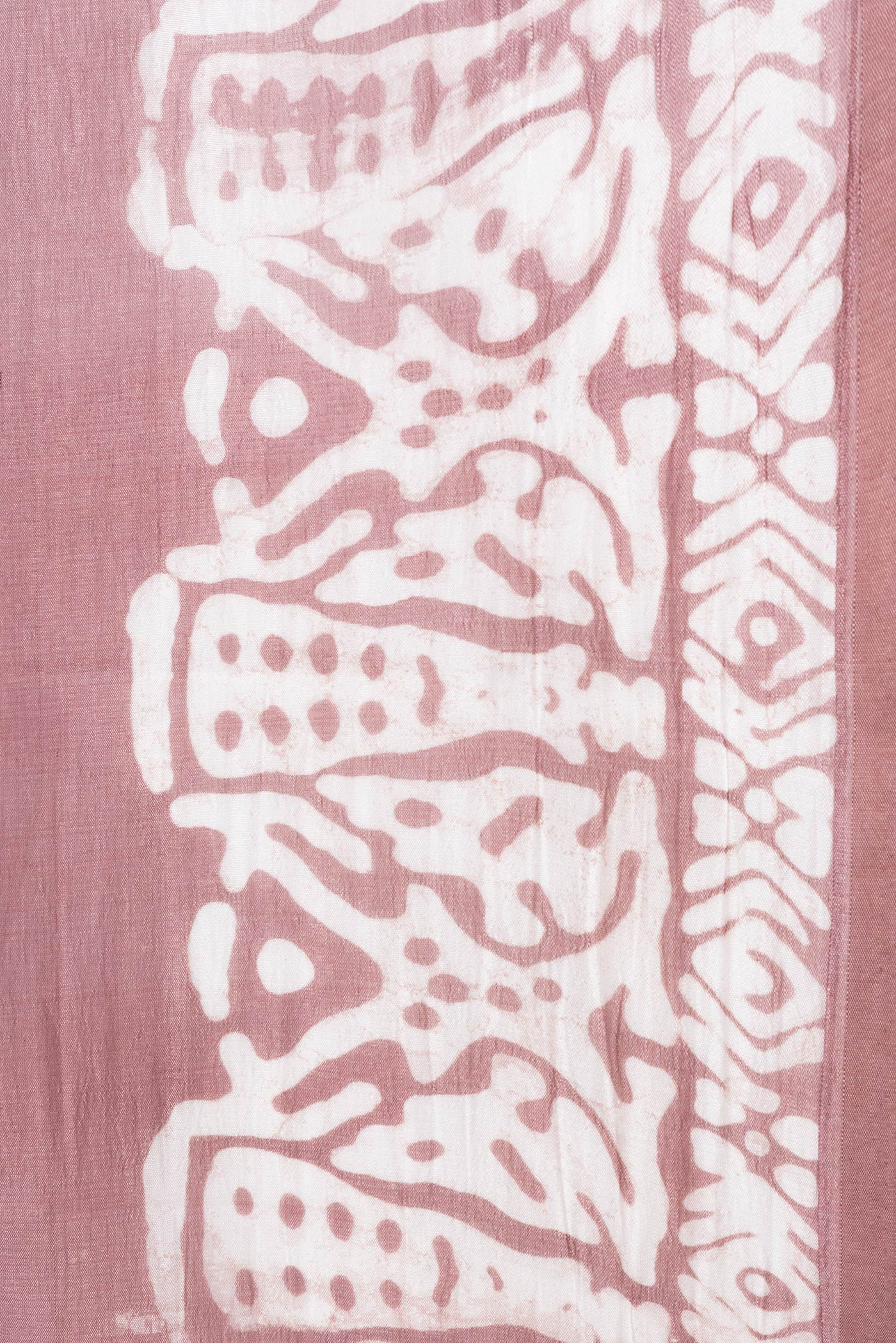 Border image of Brown Dual Tone Tussar Silk Saree with Printed design on the body and Printed Border. 