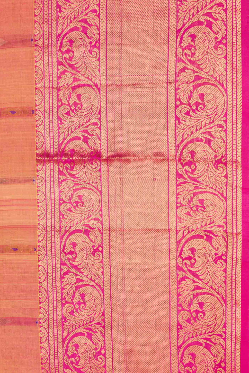 Border image of Mustard Dual Tone Uppada Silk Saree with Zari And Thread Butta on the body and Zari Border. 