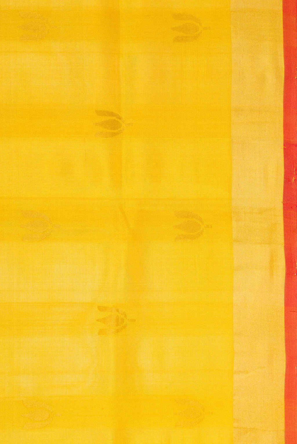Border image of Mustard Dual Tone Uppada Silk Saree with Zari Butta on the body and Zari Border. 
