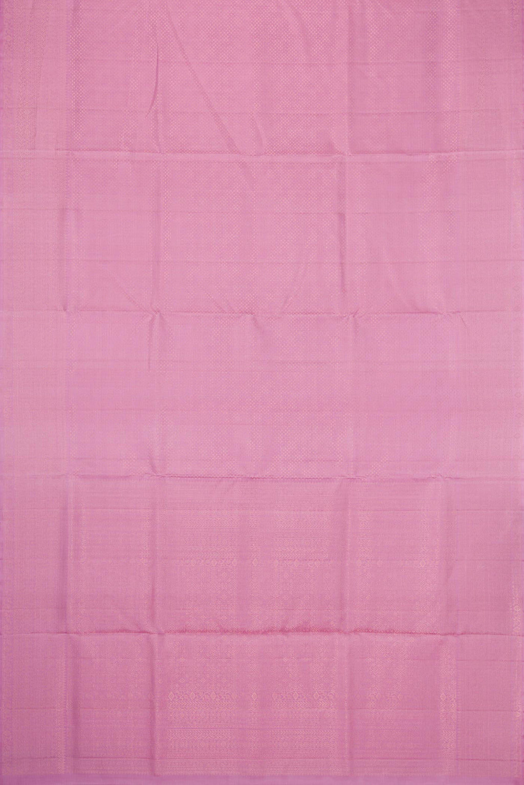 Flat view of Lavender Dual Tone Soft Silk Saree with Zari Brocade on the body and Zari Border. 