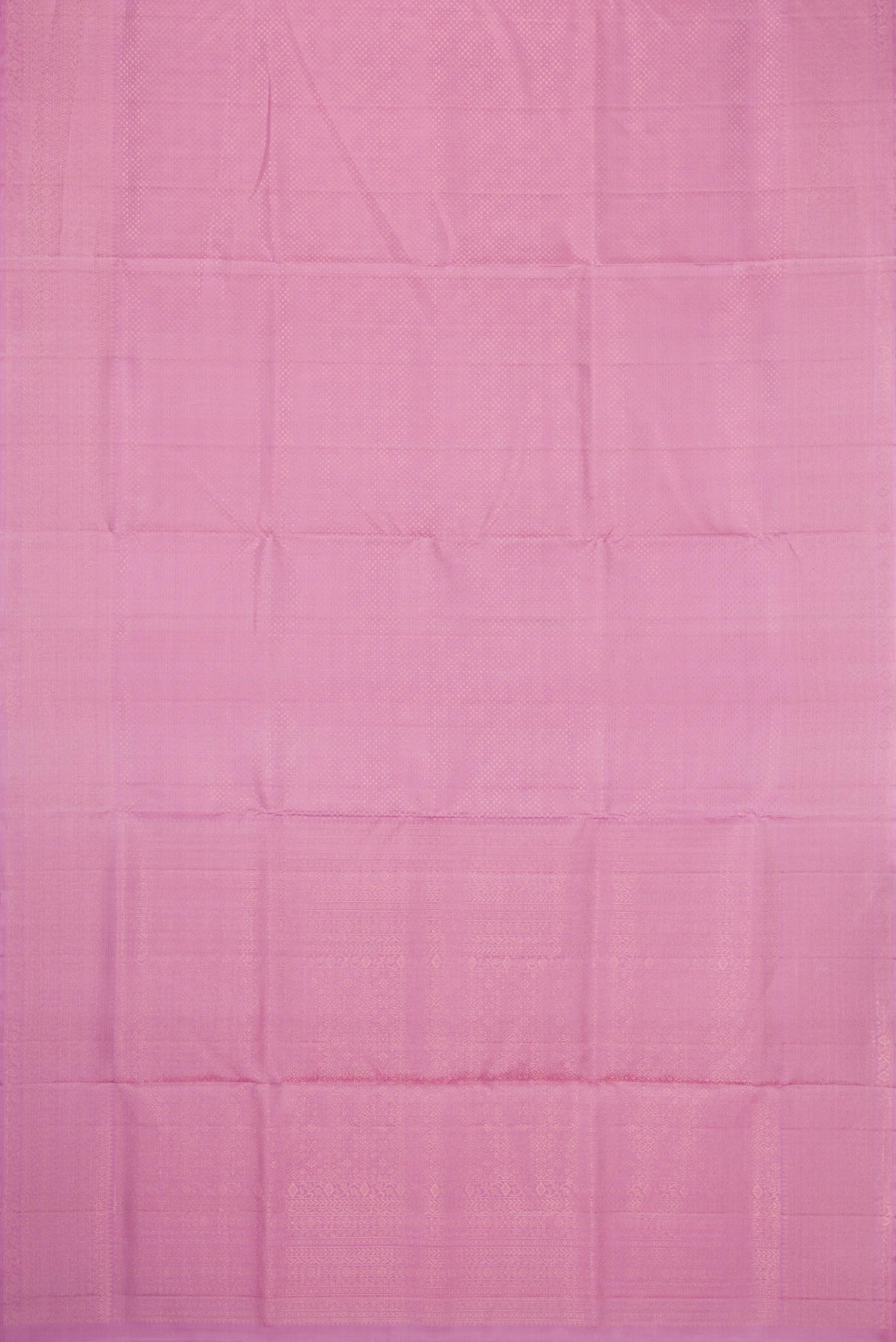 Flat view of Lavender Dual Tone Soft Silk Saree with Zari Brocade on the body and Zari Border. 