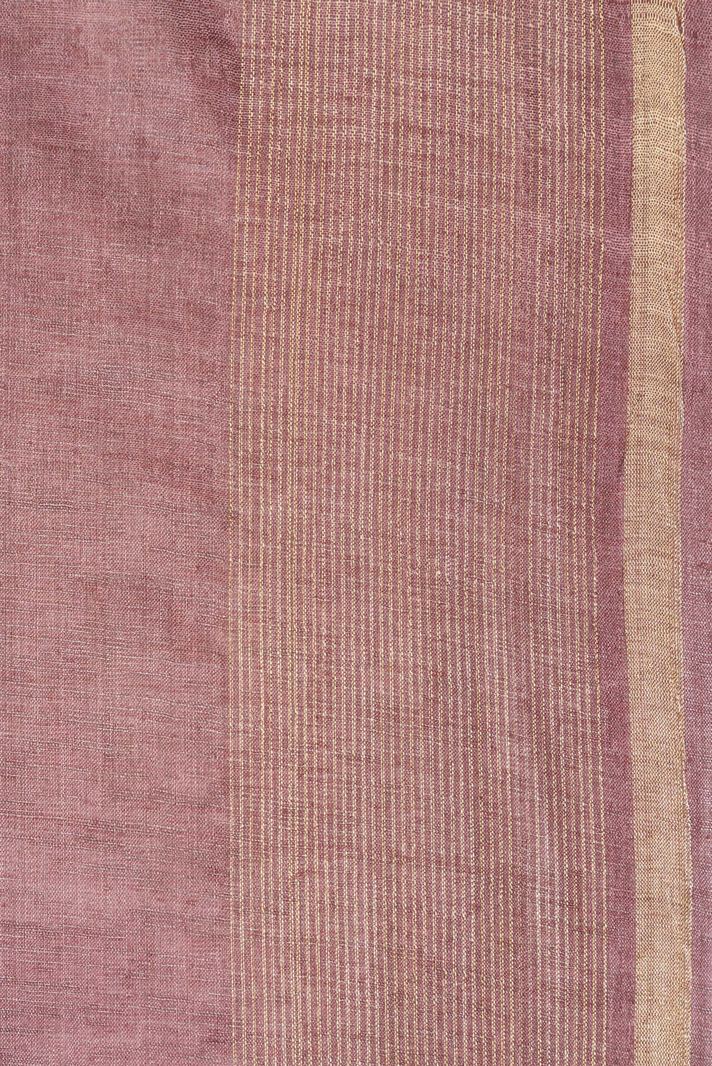 Border image of Pure Silk Coffee Brown Dual Tone Tussar Saree with Zari Butta on the body and Zari Border. 