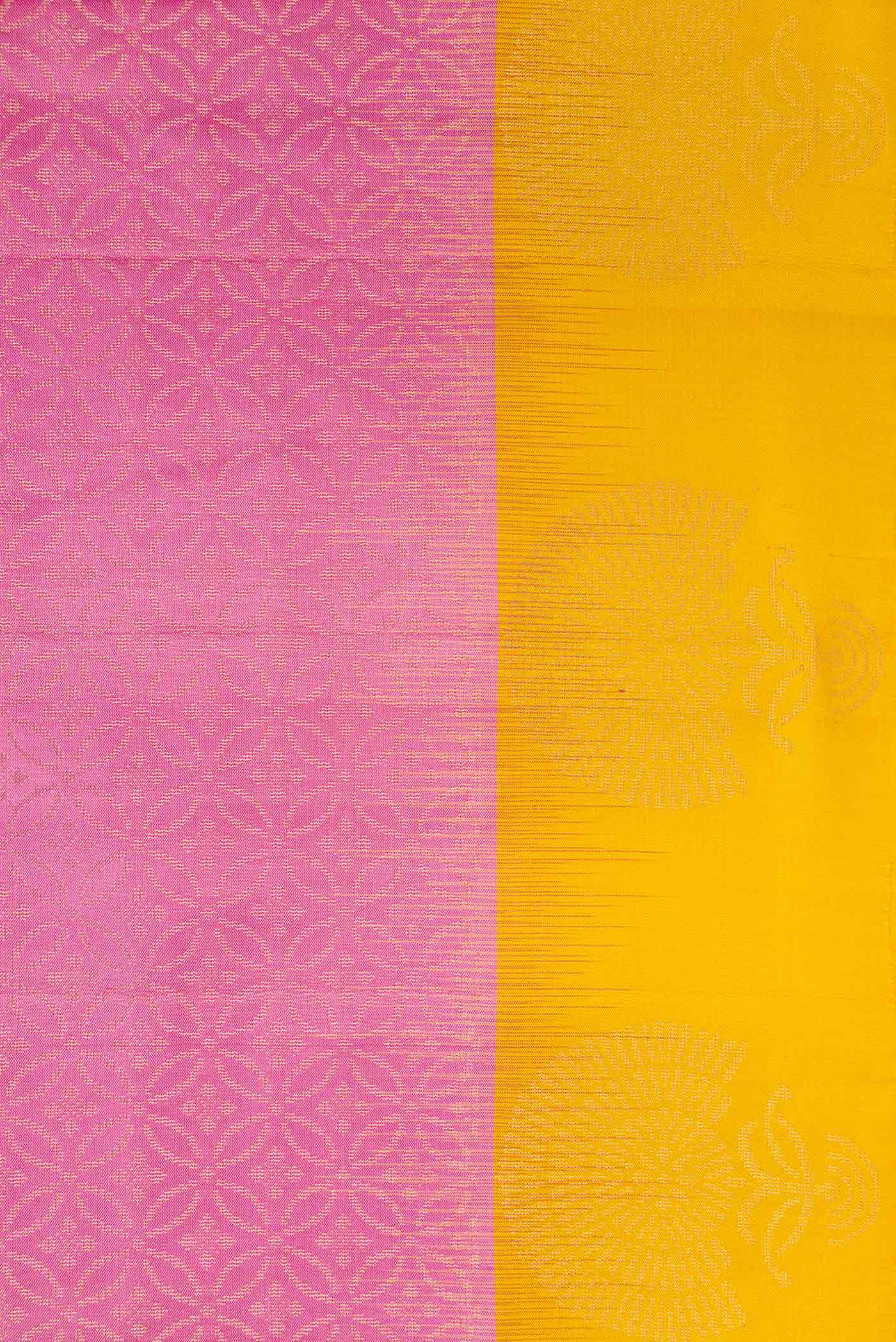 Border image of Pink Dual Tone Soft Silk Saree with Zari Brocade on the body and Zari Border. 