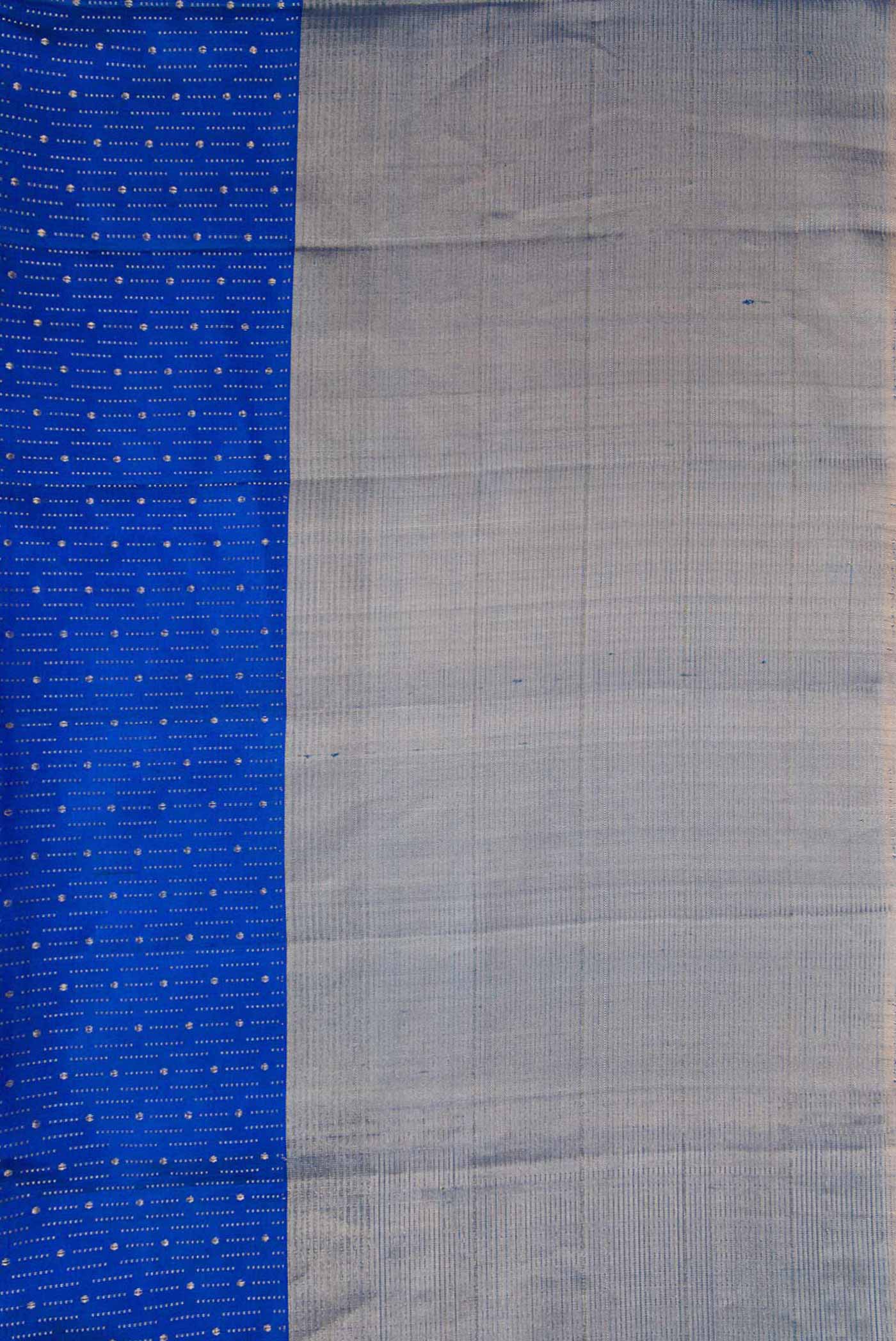 Border image of Royal Blue Dual Tone Soft Silk Saree with Zari Brocade on the body and Zari Border. 