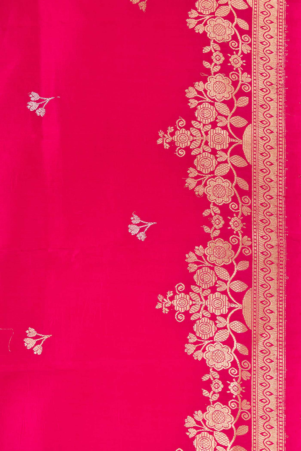 Border image of Pink Dual Tone Tussar Silk Saree with Zari Butta on the body and Fancy Border. 
