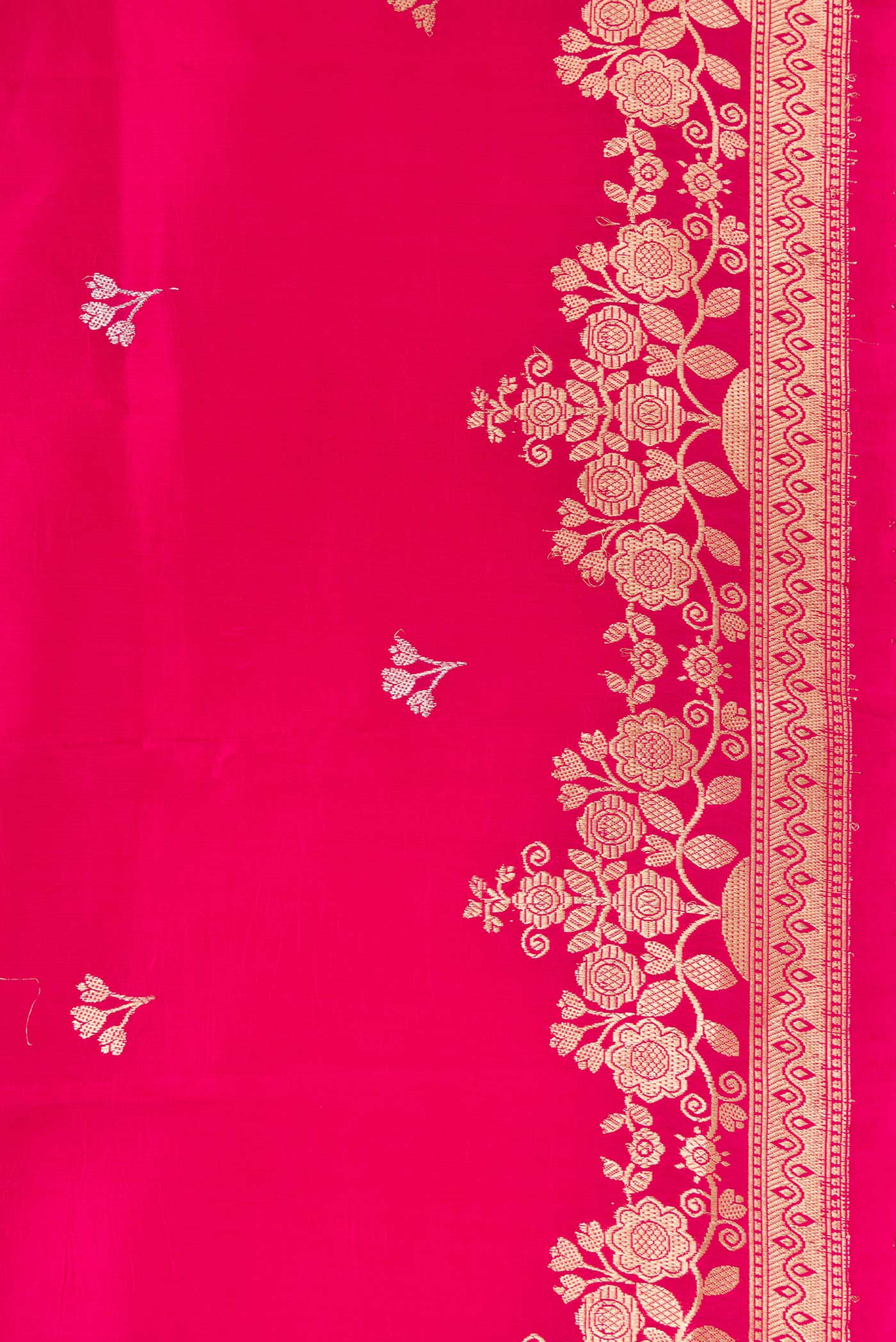 Border image of Pink Dual Tone Tussar Silk Saree with Zari Butta on the body and Fancy Border. 