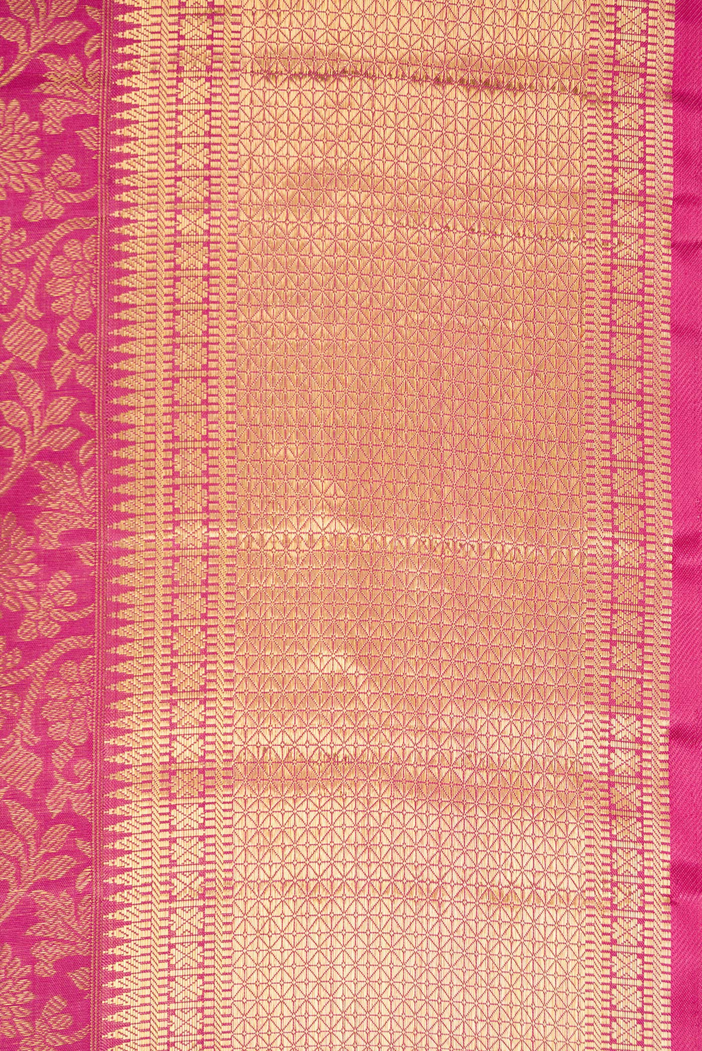 Border image of Mauve Dual Tone Kanjivaram Silk Saree with Zari Brocade on the body and Zari Border. 