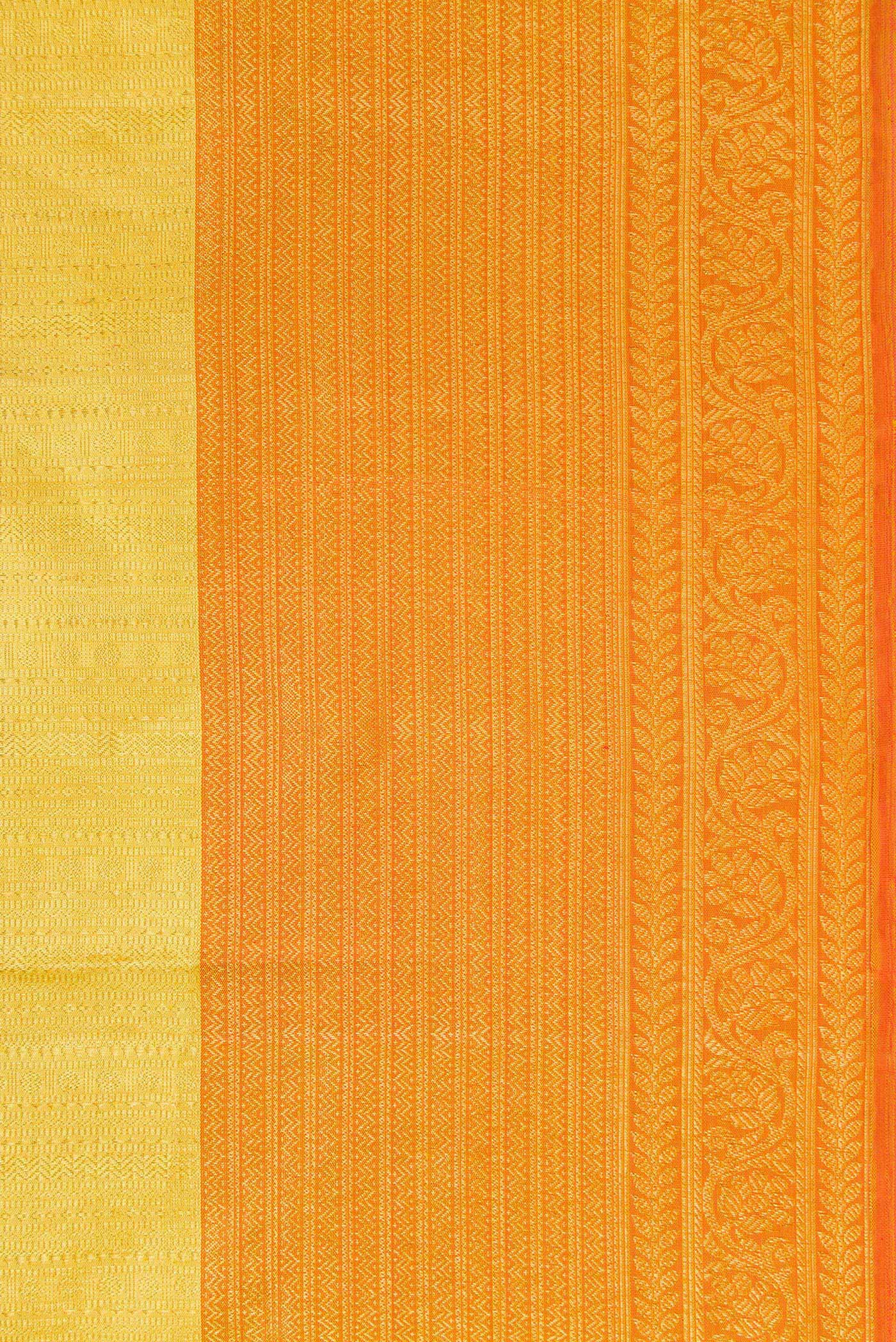 Border image of Sandal Dual Tone Kanchipuram Silk Saree with Zari Brocade on the body and Zari Border. 