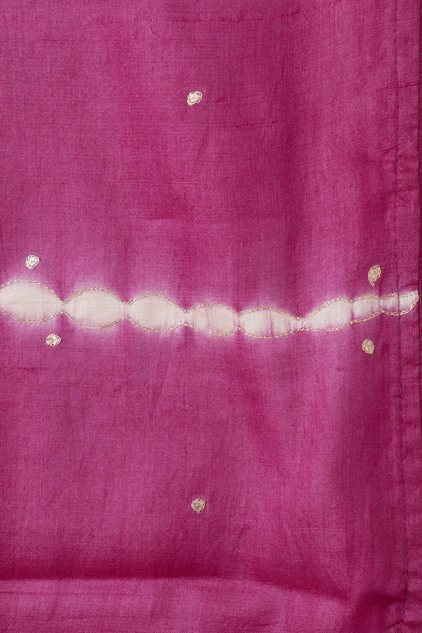 Border image of Pink Dual Tone Tussar Silk Saree with Embroidery on the body and Without Border. 