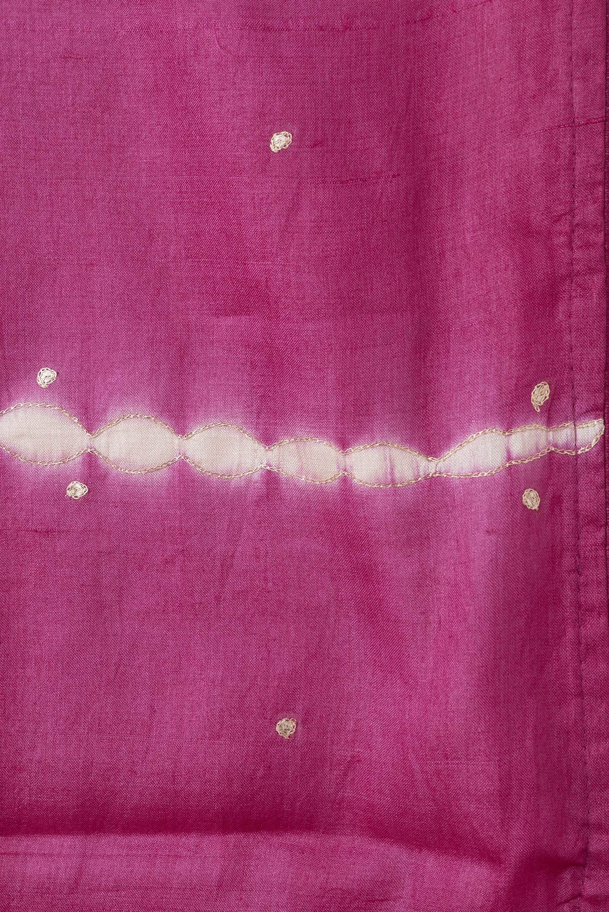 Border image of Pink Dual Tone Tussar Silk Saree with Embroidery on the body and Without Border. 